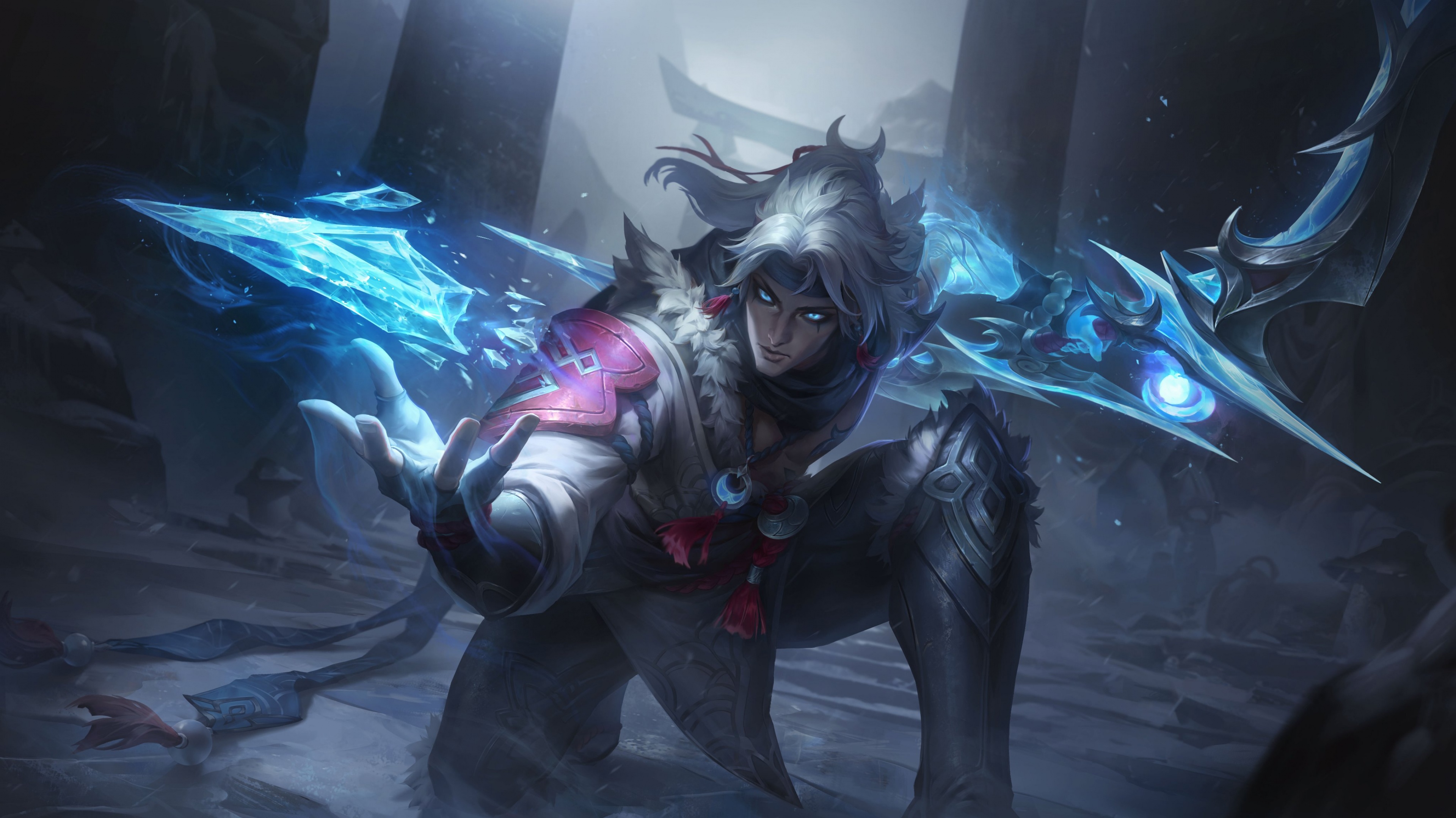 A cinematic digital painting featuring characters from the League of Legends universe.