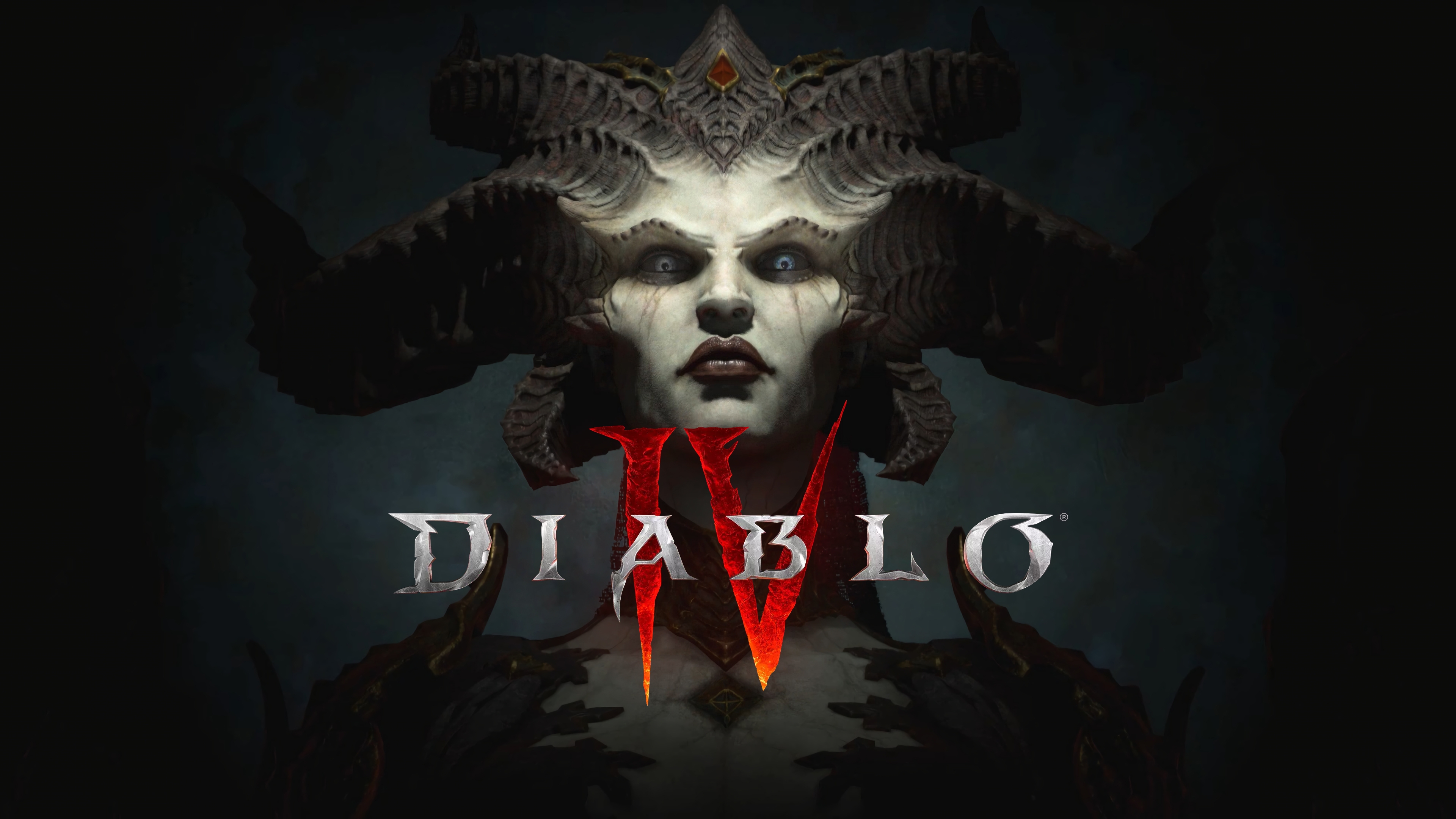 A detailed and atmospheric portrayal of the character Lilith from the video game Diablo IV.