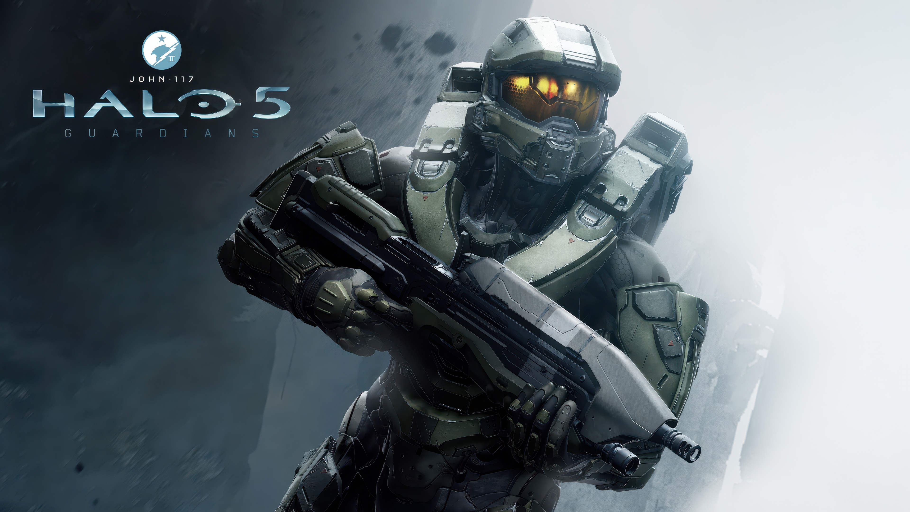 Master Chief in his iconic MJOLNIR armor from Halo 5: Guardians