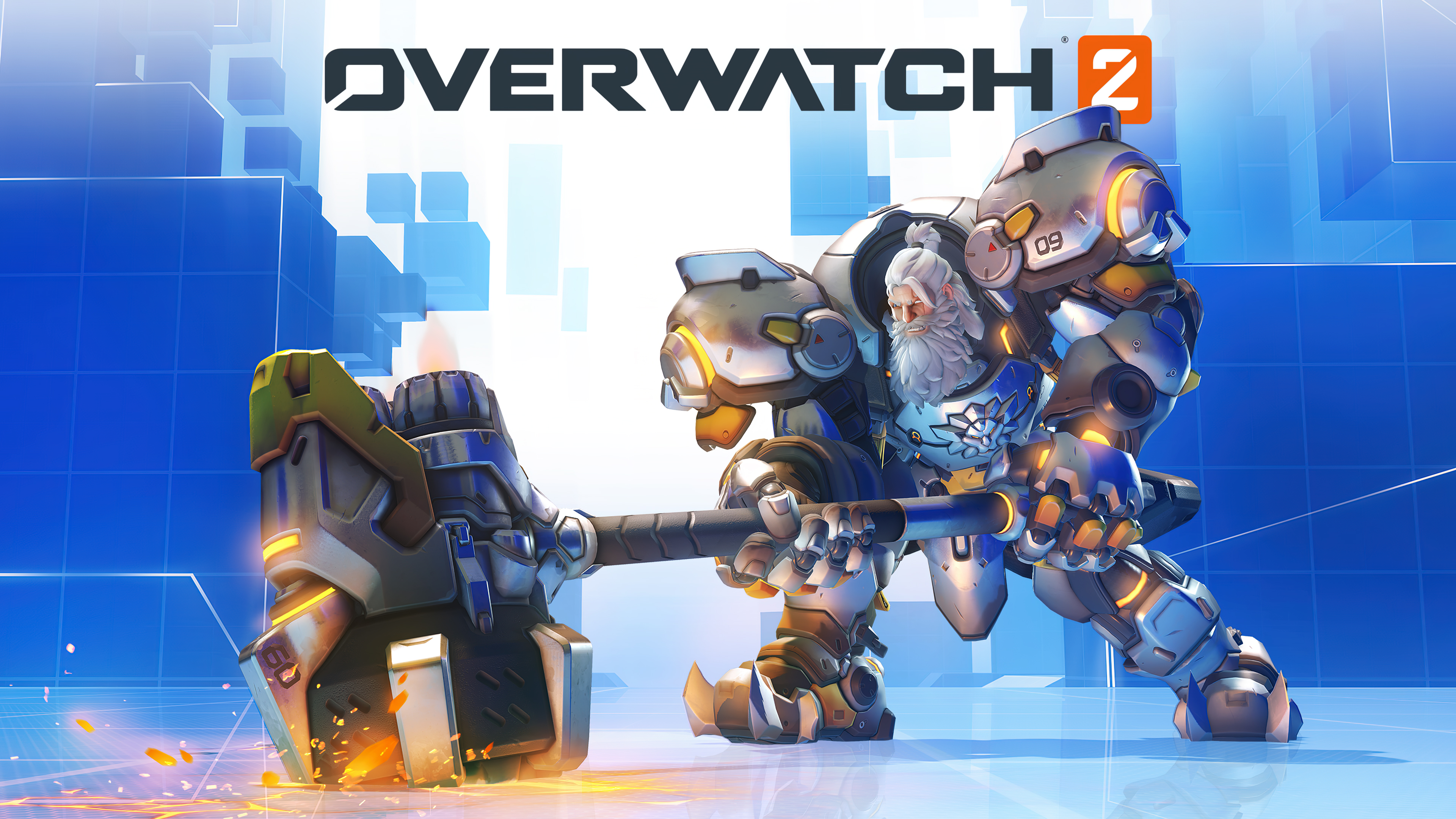 Reinhardt from Overwatch 2 wearing heavy combat armor.