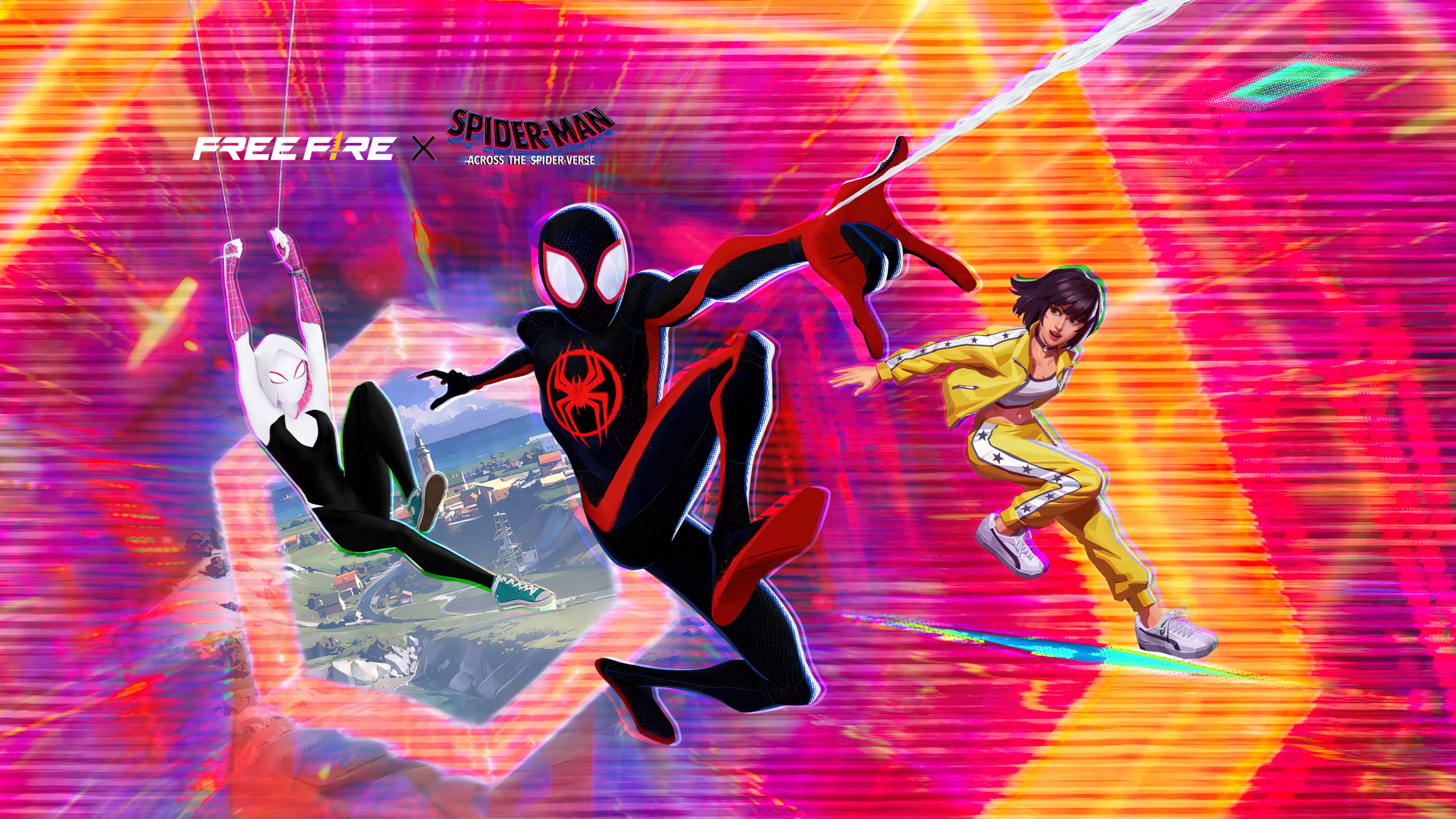 Spider-Gwen in her signature superhero costume from Spider-Man: Across the Spider-Verse