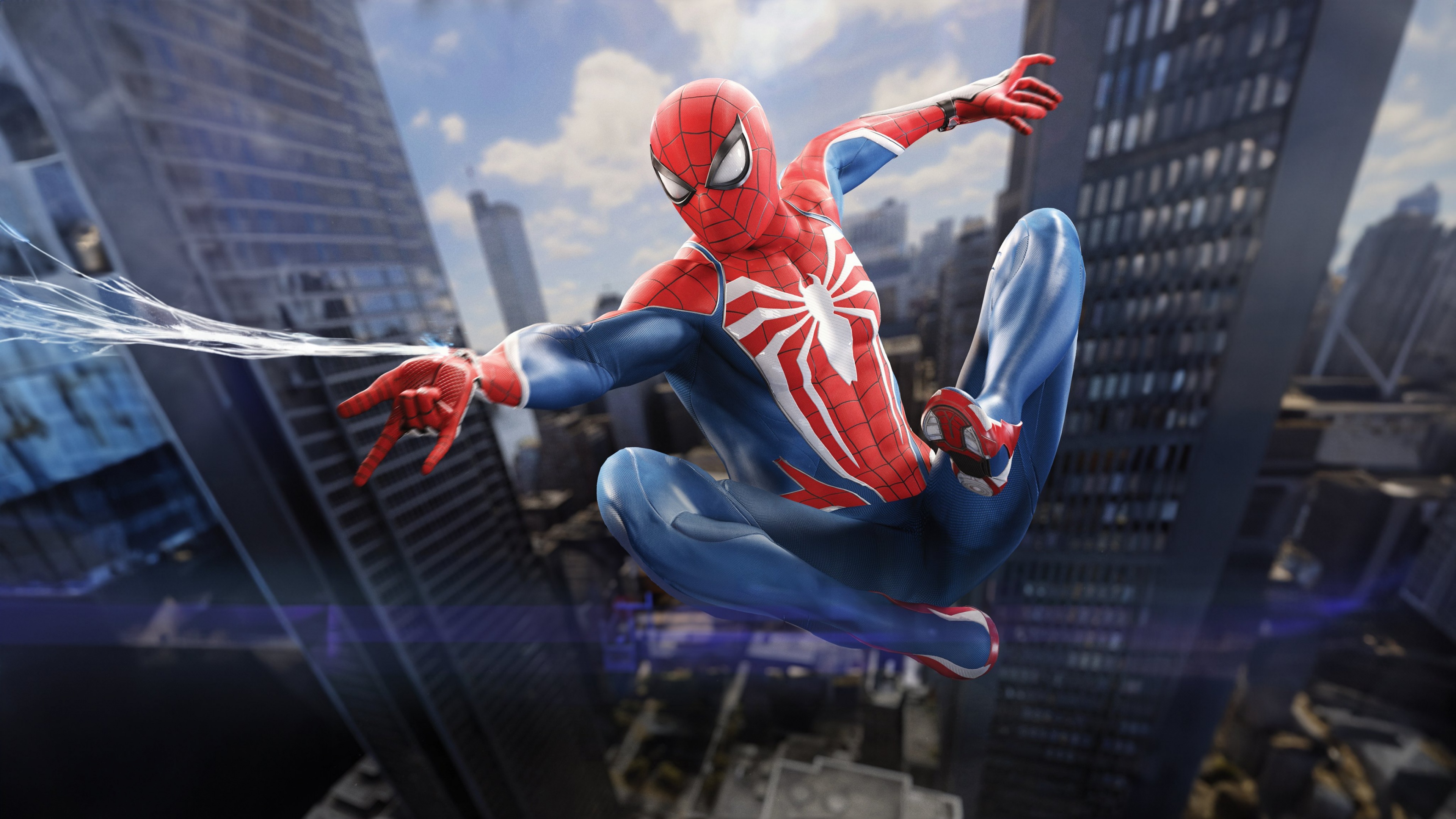 Spider-Man posing heroically as seen in Marvel's Spider-Man 2