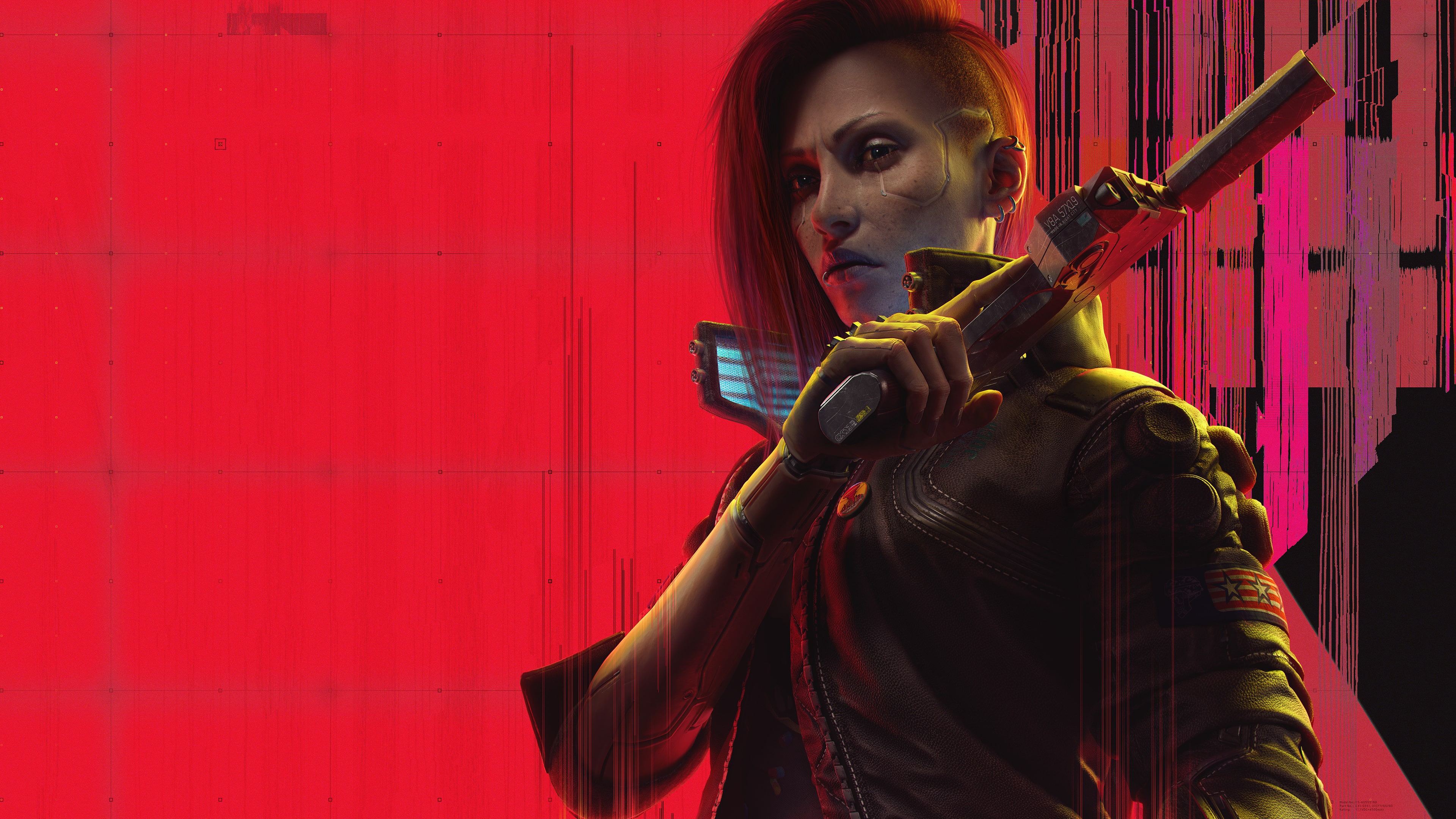 A cinematic portrait of V from Cyberpunk 2077: Phantom Liberty featuring cybernetic details and dystopian sci-fi aesthetics.