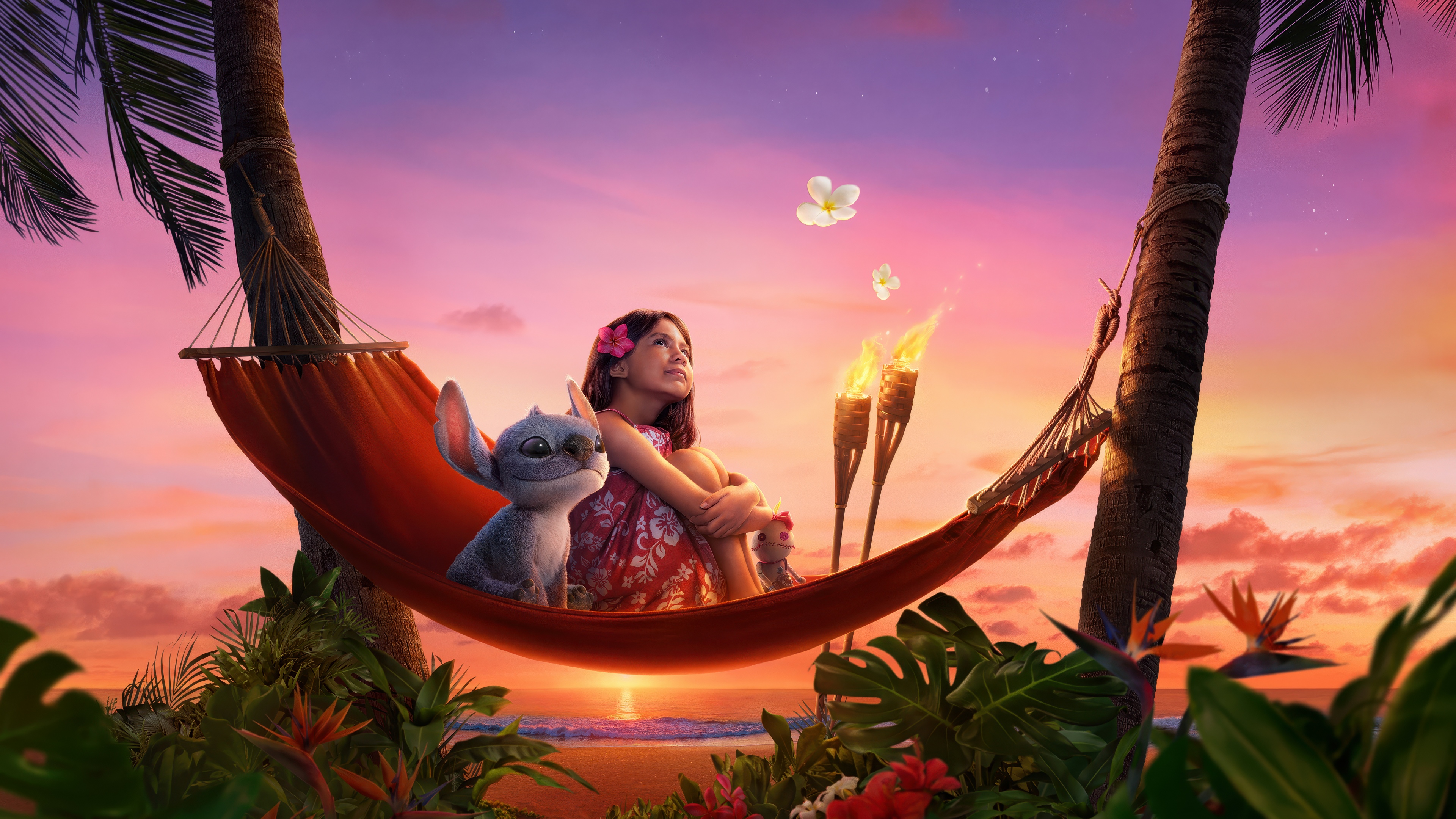 Cinematic movie poster featuring Lilo and Stitch from the Disney film Lilo & Stitch.