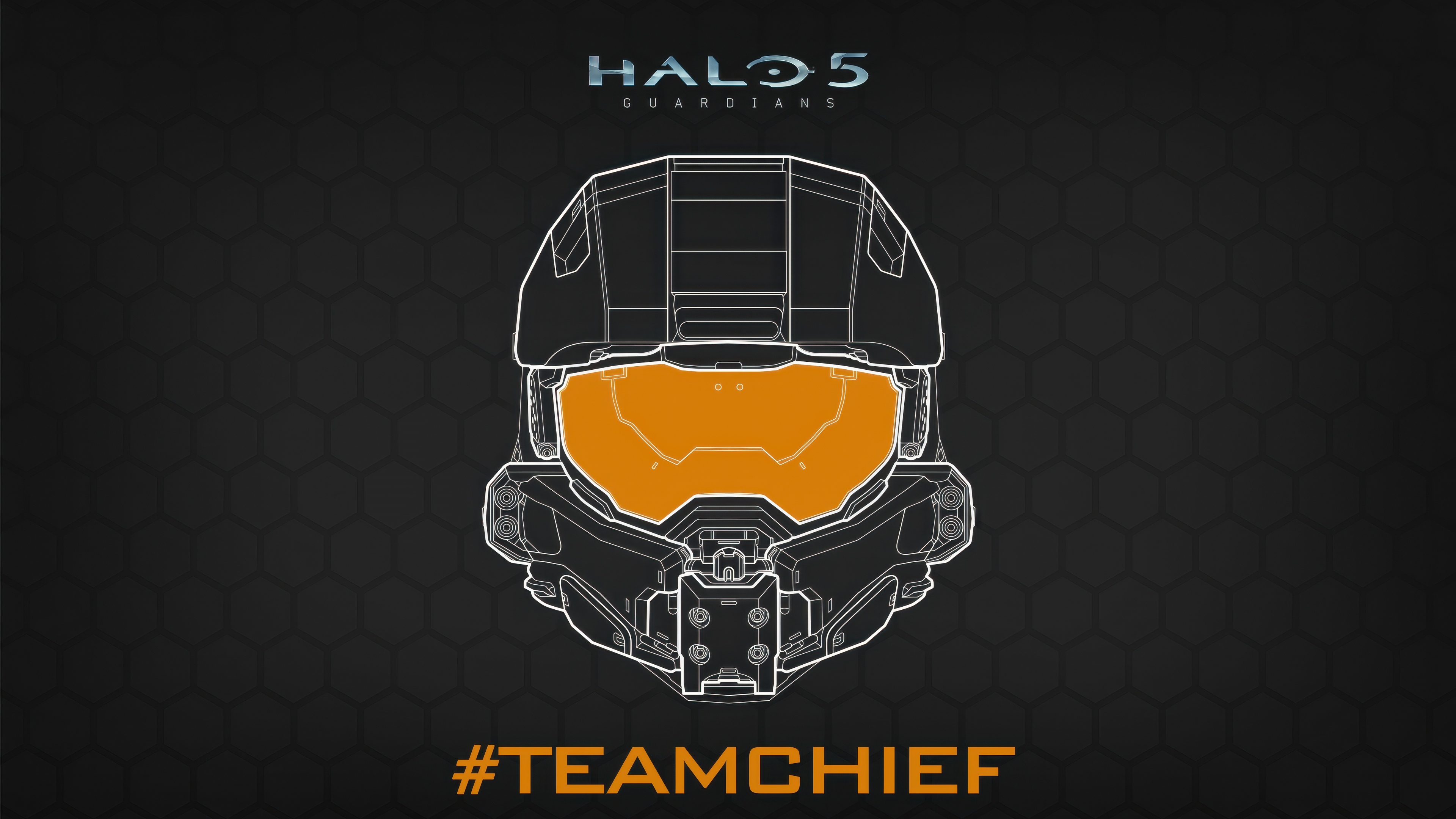 Master Chief from Halo 5: Guardians standing against a dark, dramatic background