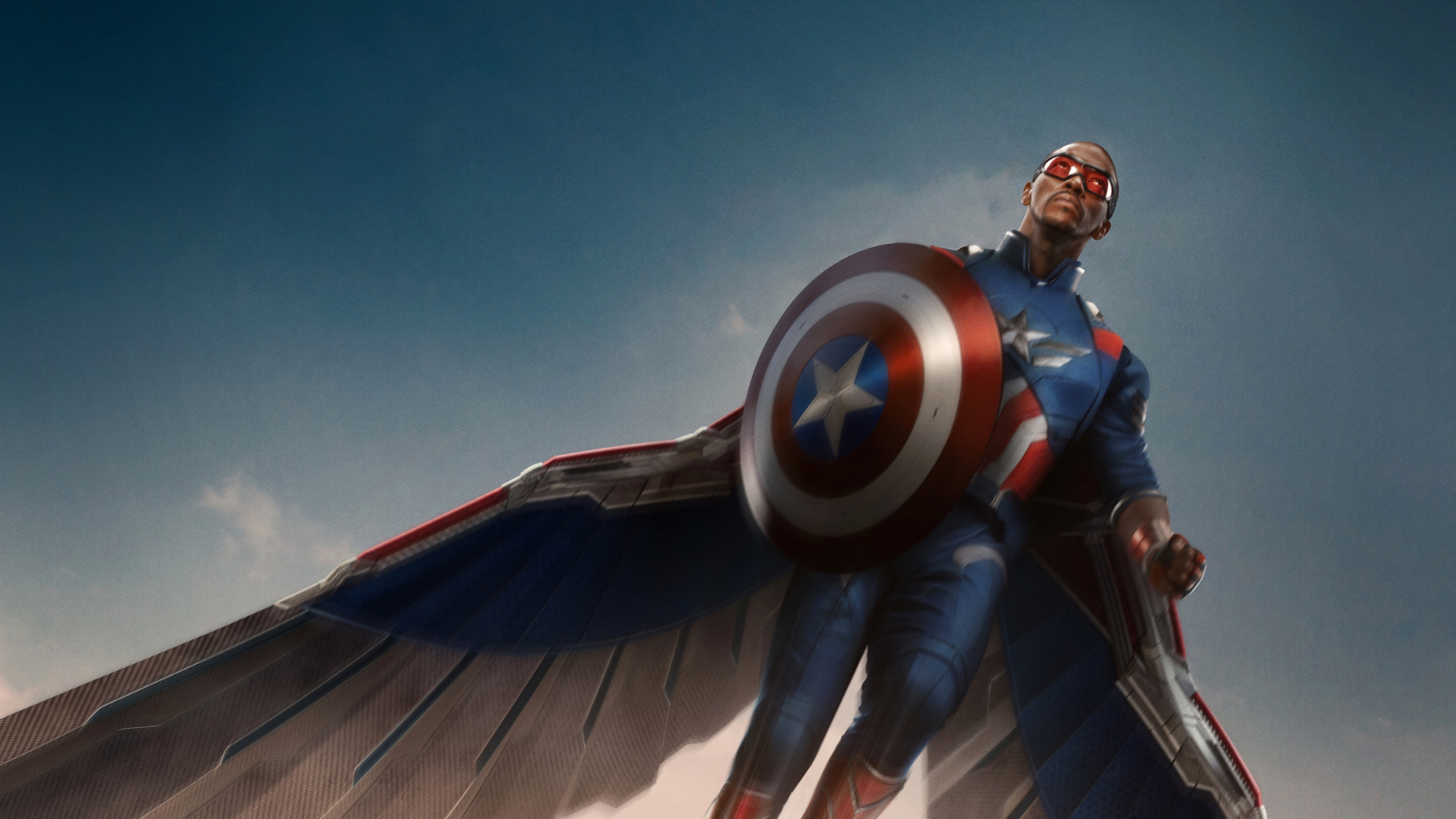 Anthony Mackie as Sam Wilson, the new Captain America, in Captain America: Brave New World
