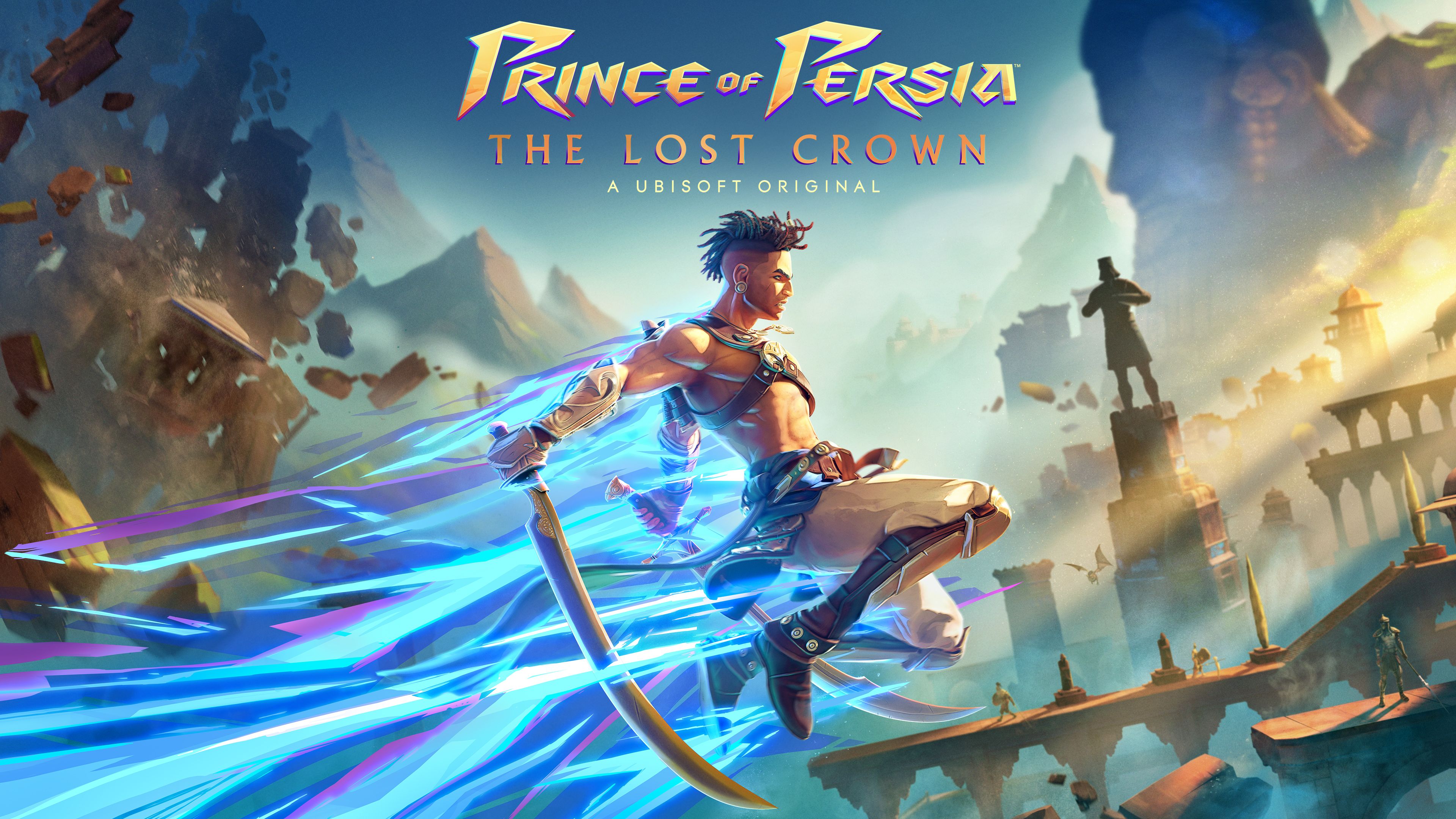Sargon, the hero of Prince of Persia: The Lost Crown, in a powerful combat stance.