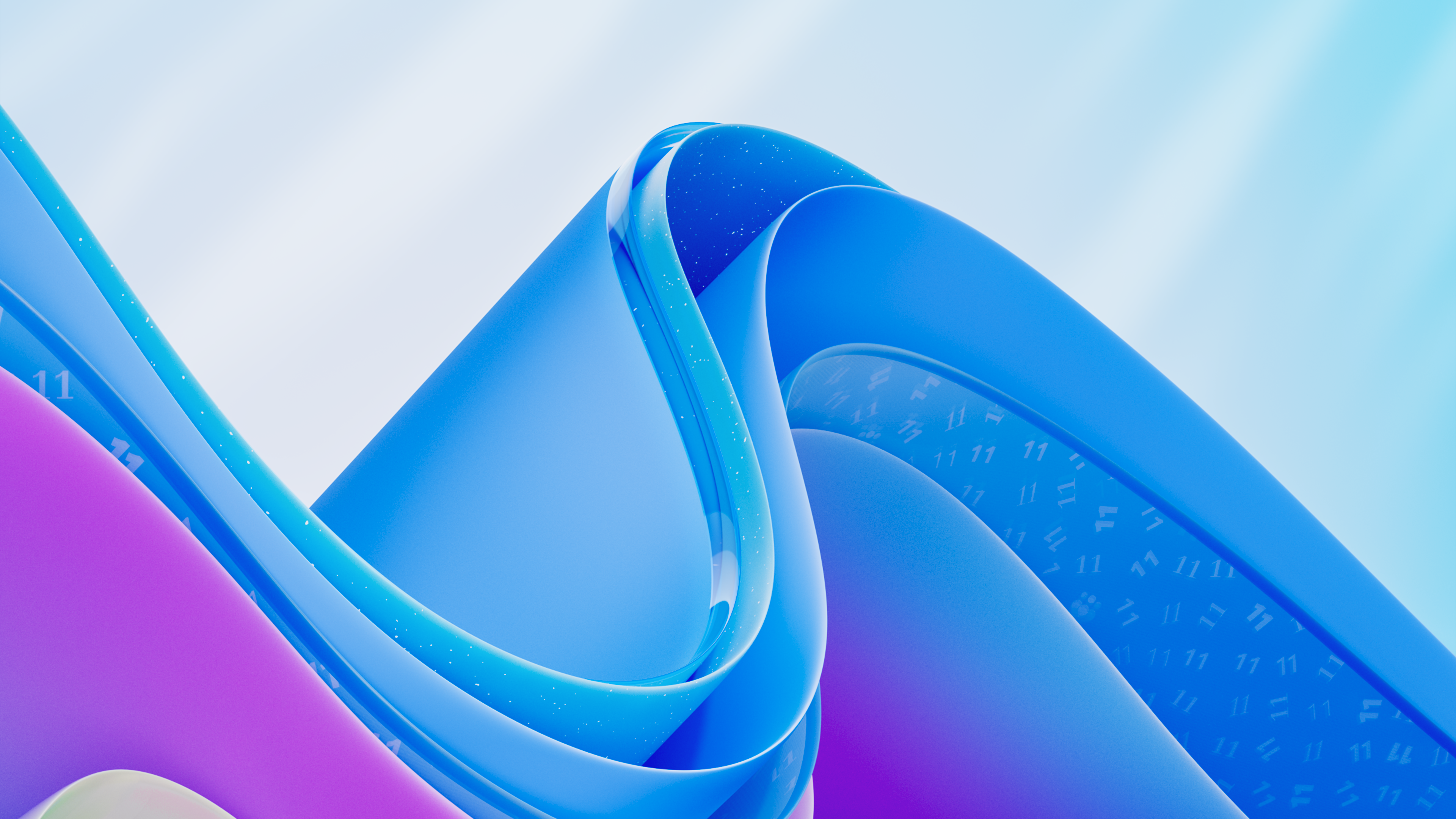 Modern blue abstract background with light flowing shapes and Windows 11 aesthetic.