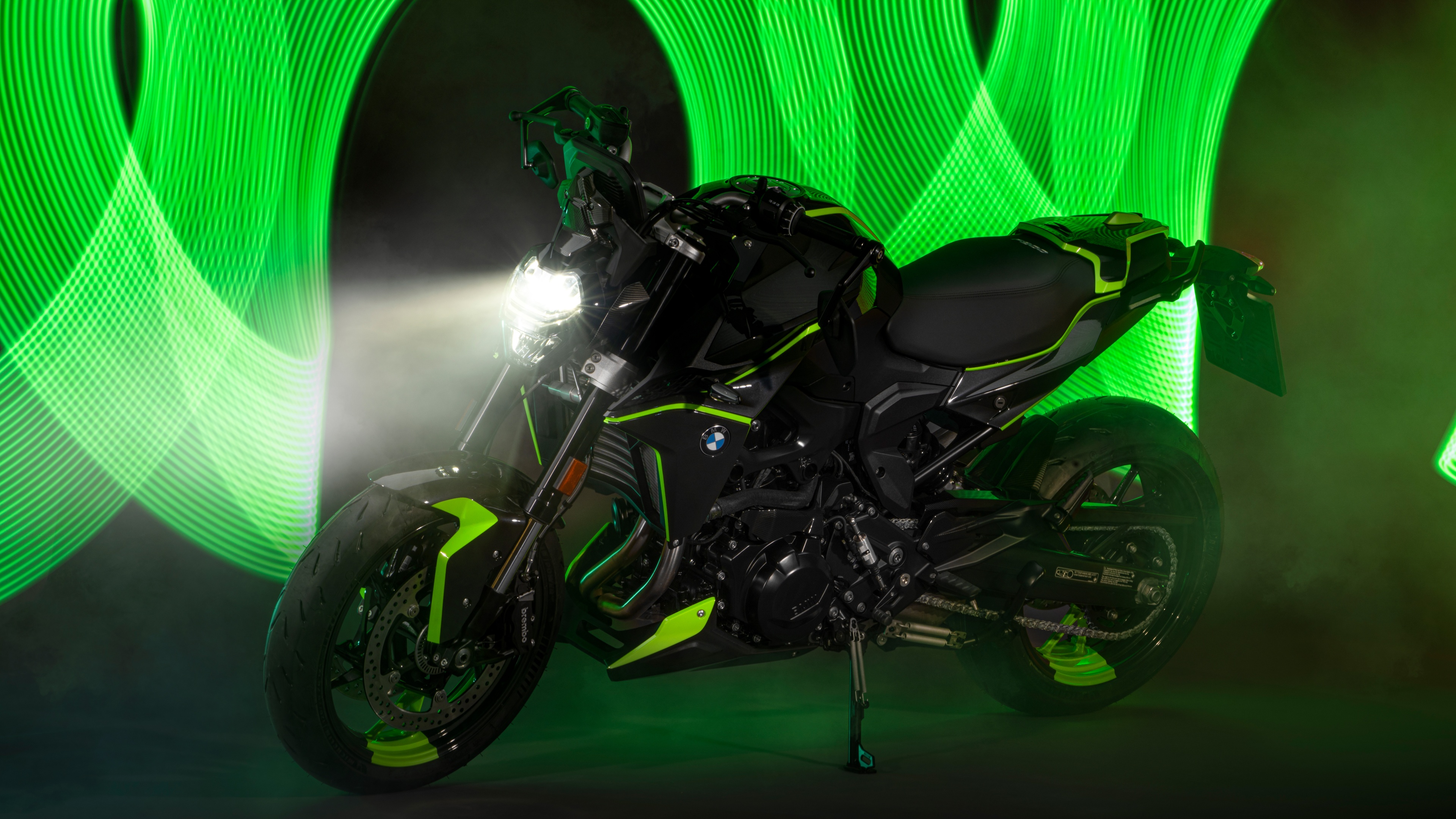 A detailed, high-resolution close-up of a 2022 BMW F 900 R limited edition sports motorcycle.