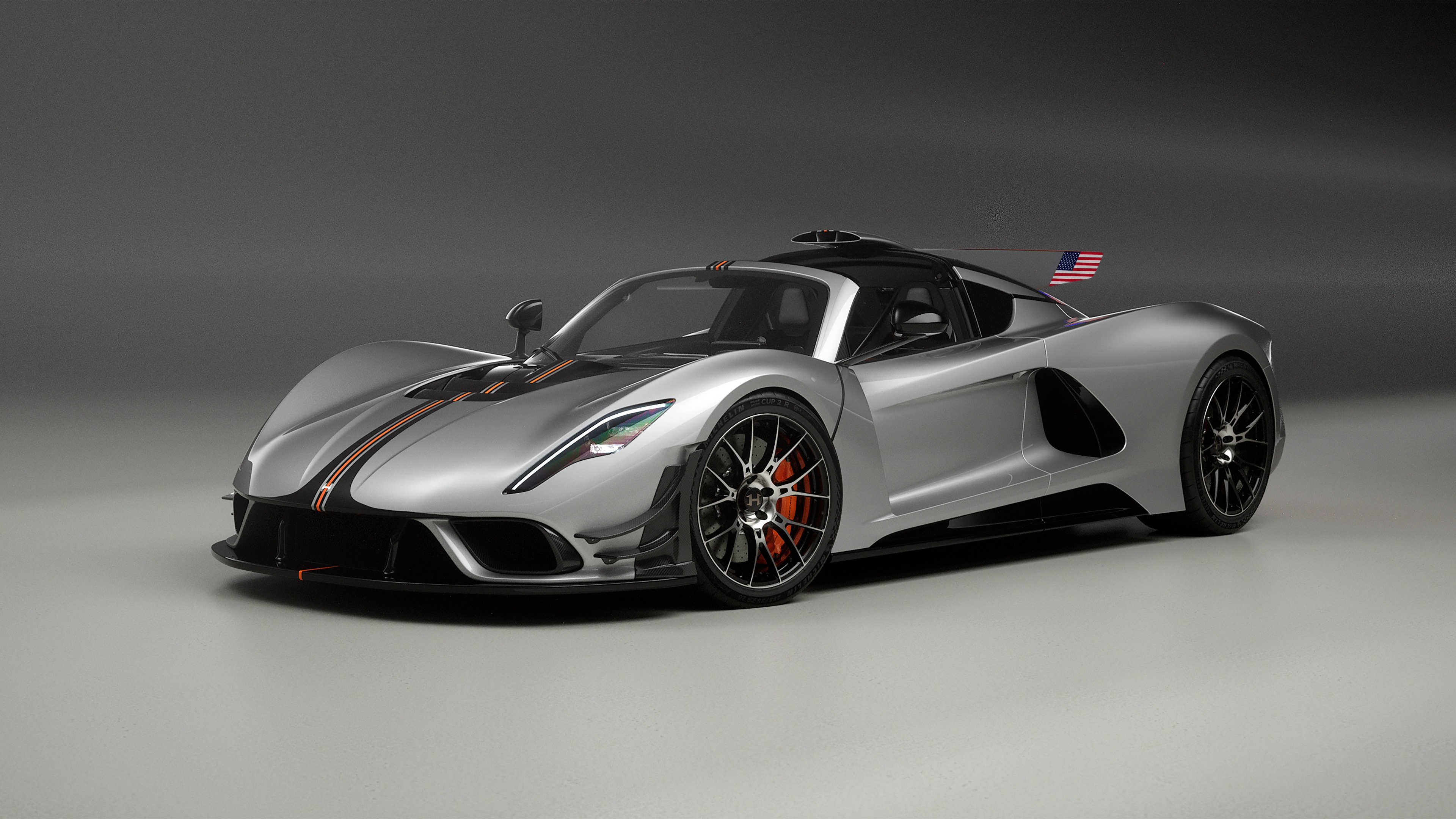Detailed shot of the 2024 Hennessey Venom F5 Roadster hypercar.