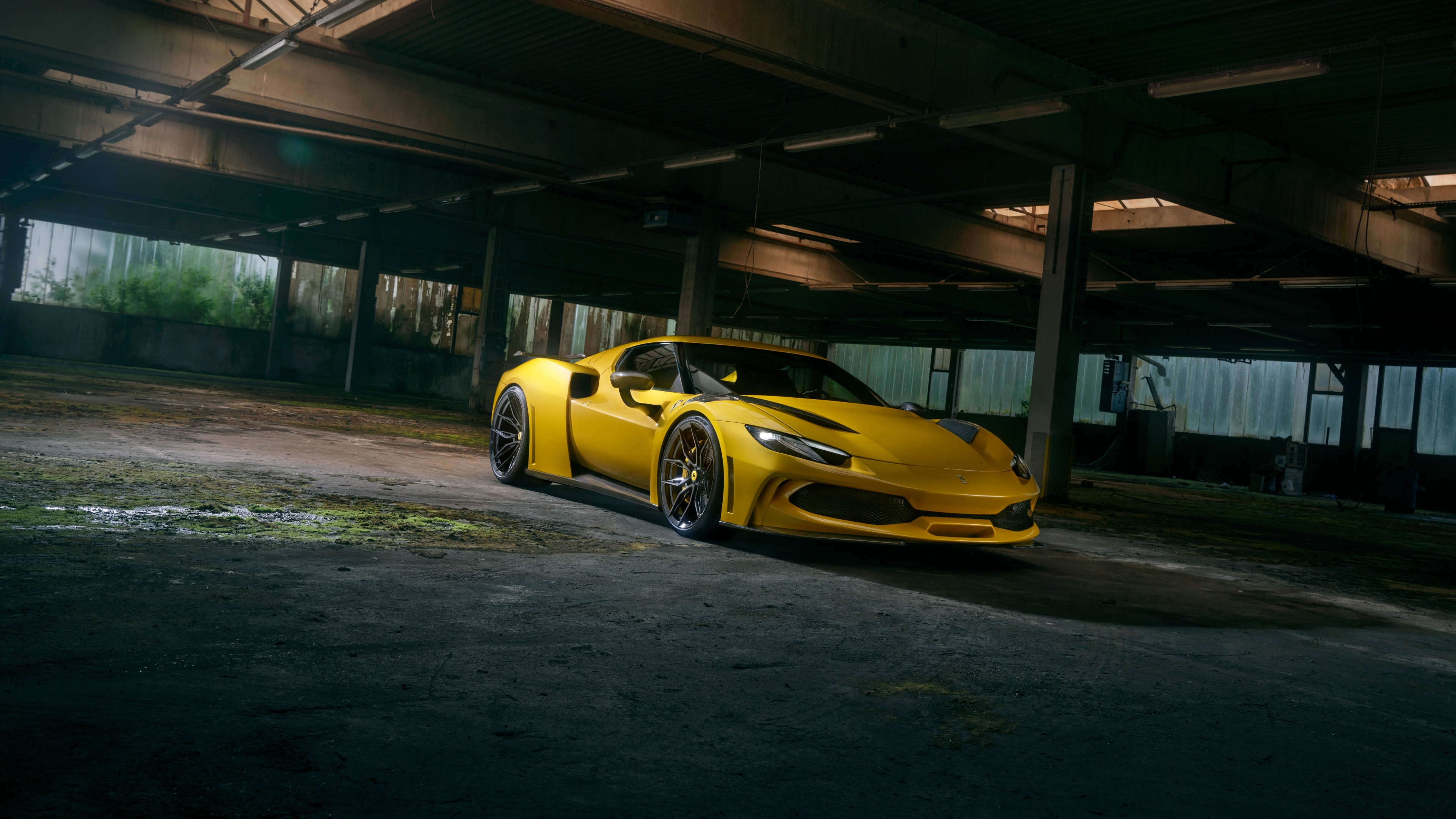 A high-resolution, detailed view of a customized 2024 Novitec Ferrari 296 GTB, highlighting its sleek aerodynamic body and premium finish.