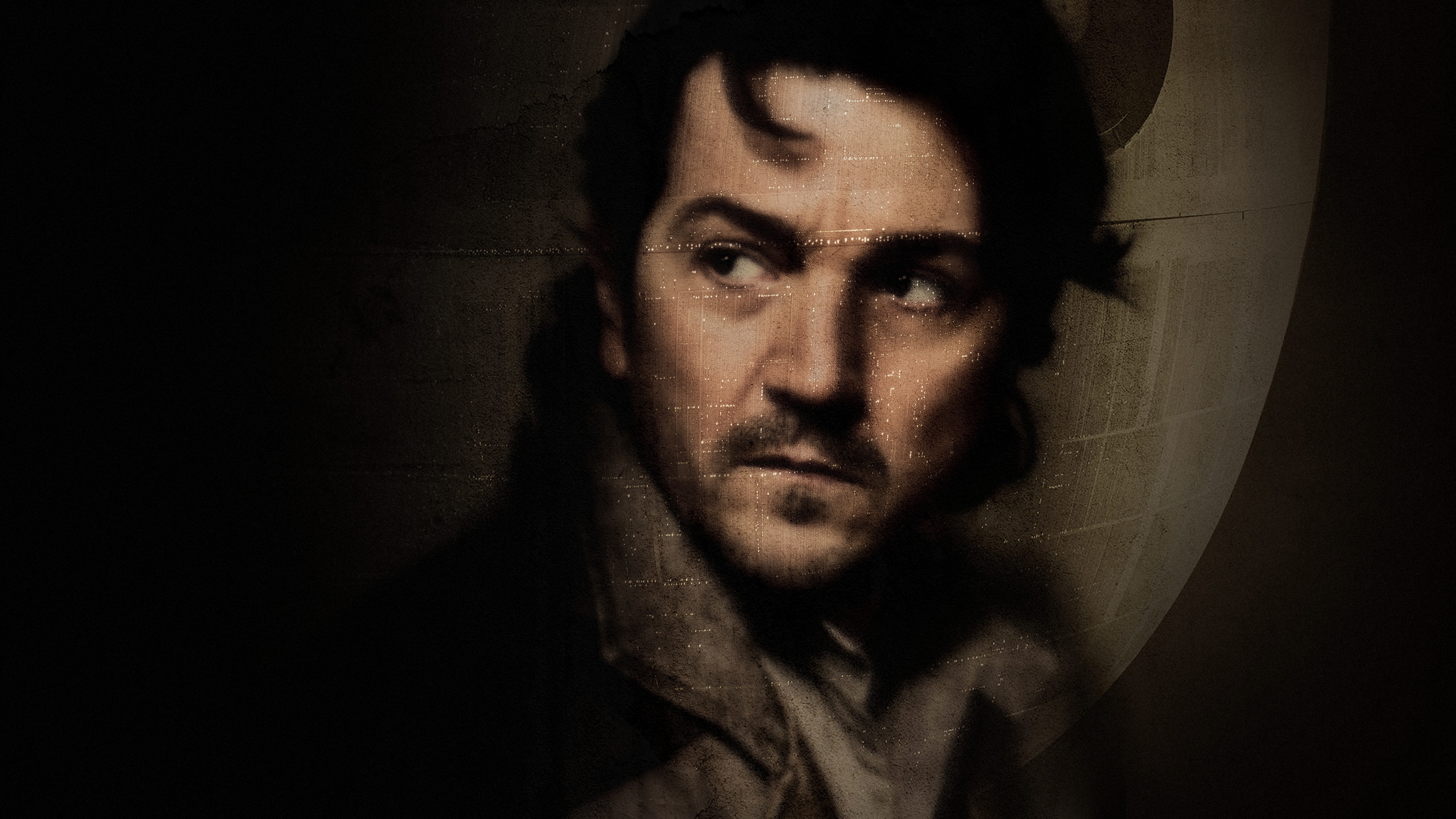 Cinematic 5K portrait of Cassian Andor from the Star Wars: Andor Season 2 series.
