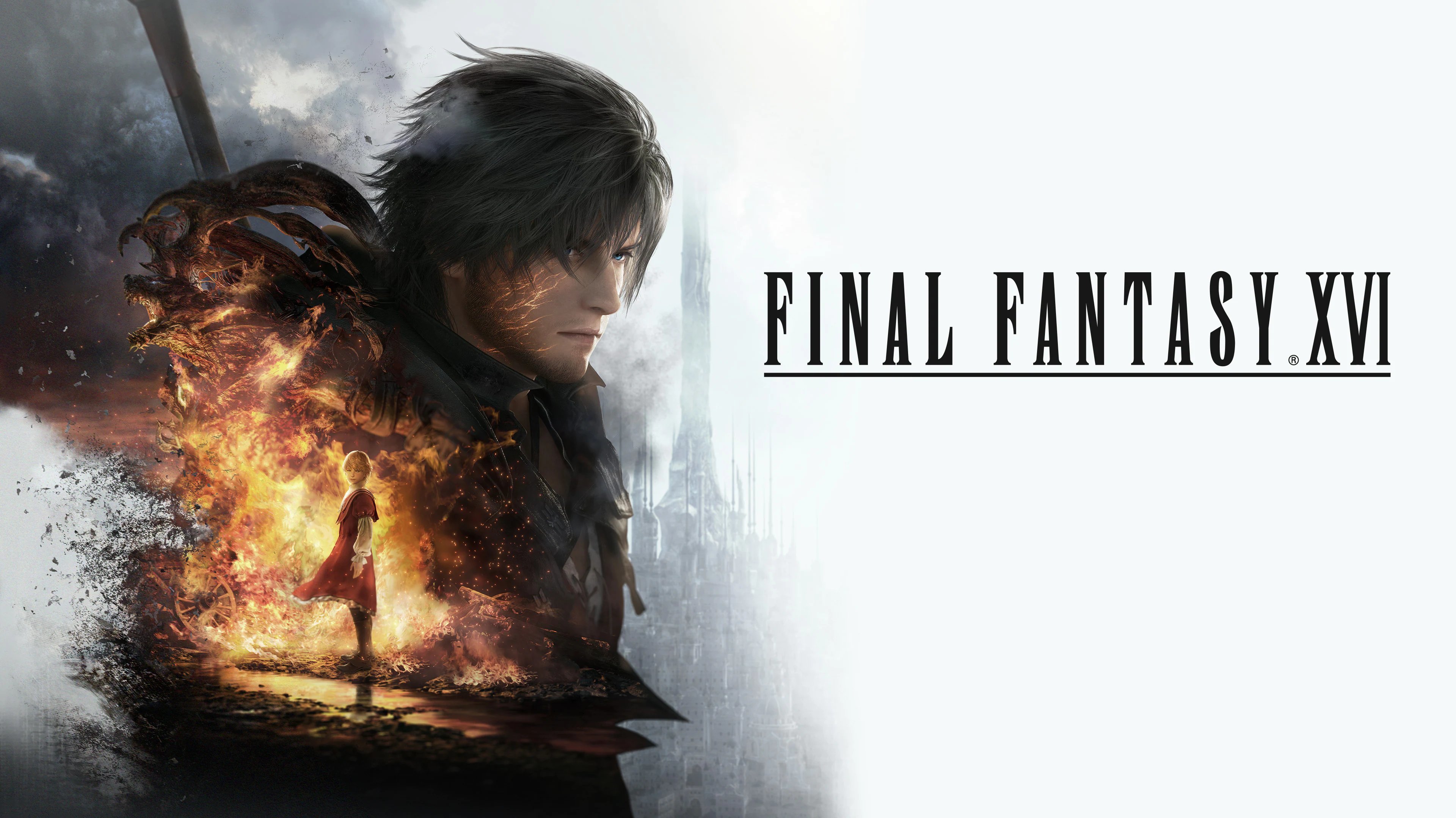 A cinematic portrait of Clive Rosfield from the video game Final Fantasy XVI.