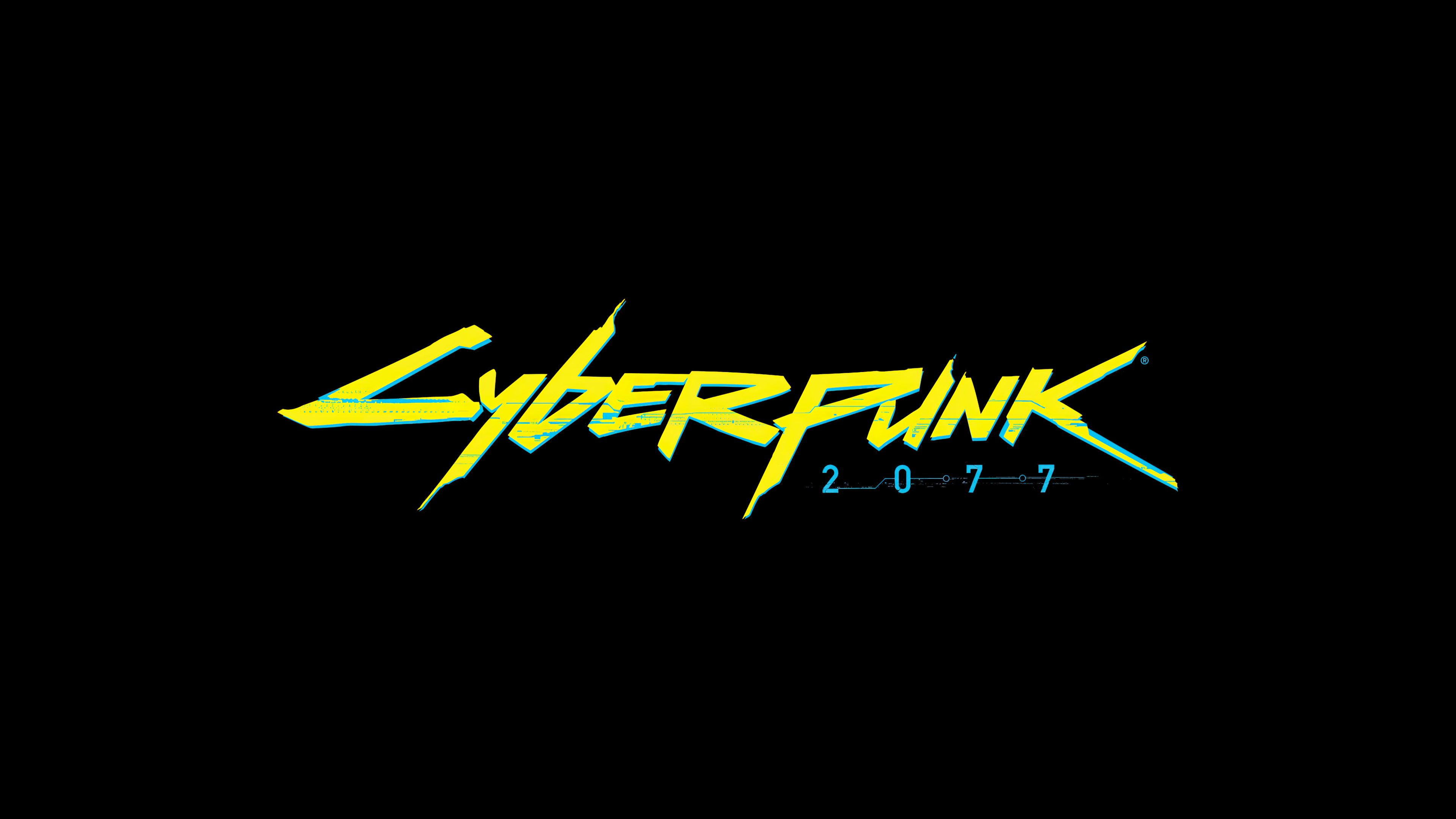 Cyberpunk 2077 logo on a deep black AMOLED background