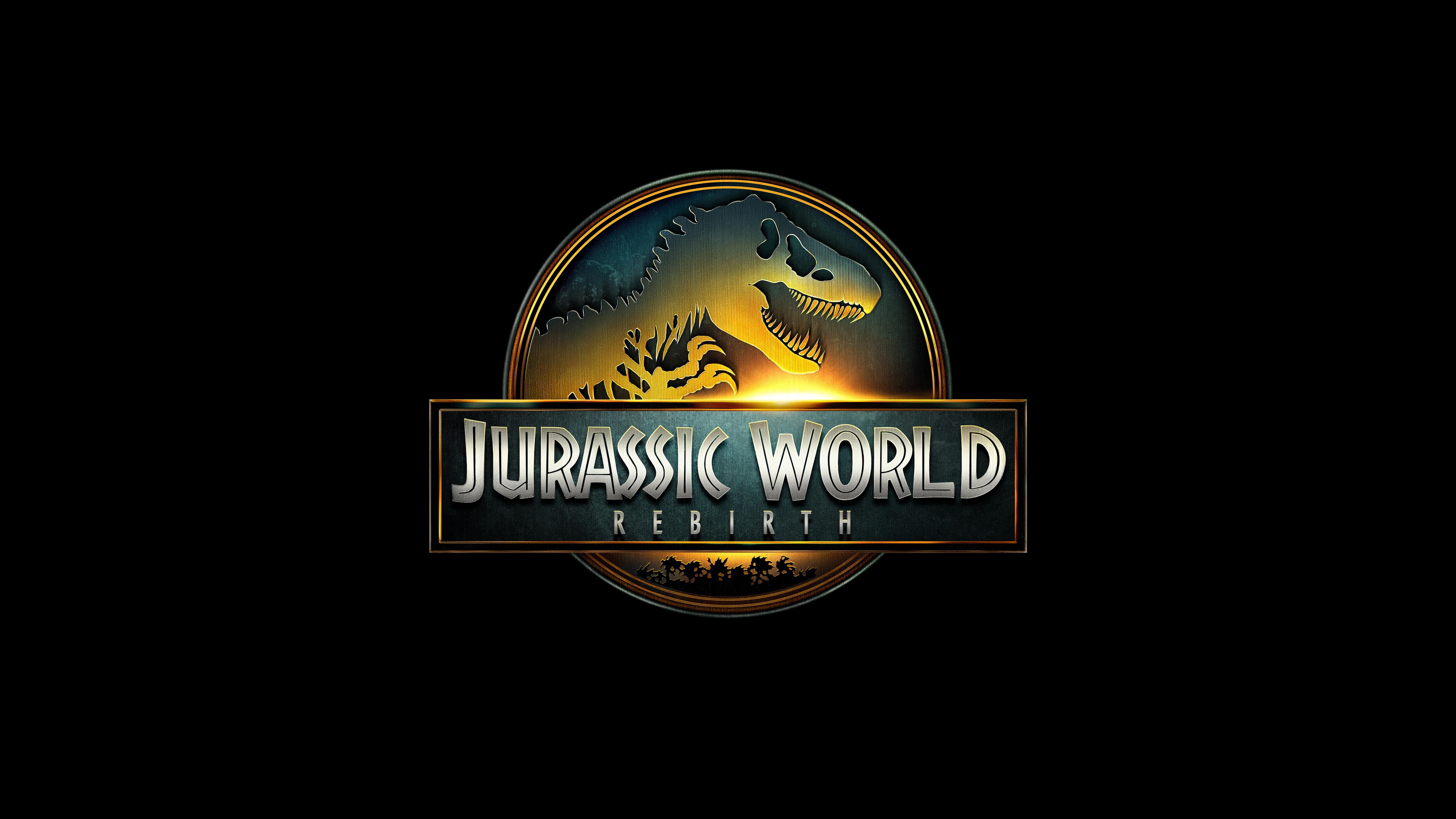 A highly detailed, cinematic close-up of a dinosaur from the movie Jurassic World Rebirth set against a dark, black background.