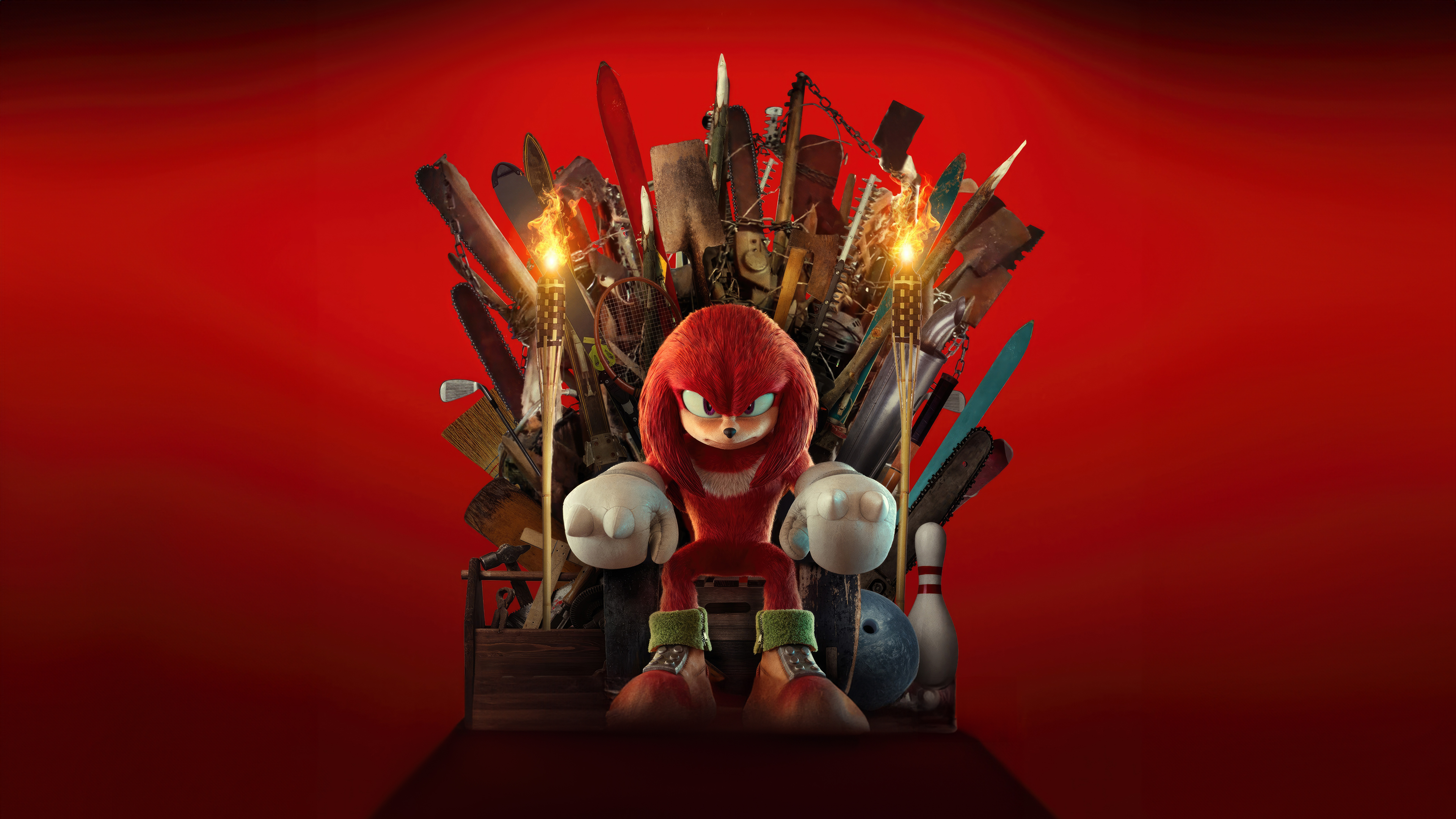 Knuckles the Echidna from the Knuckles 2024 TV series animation.