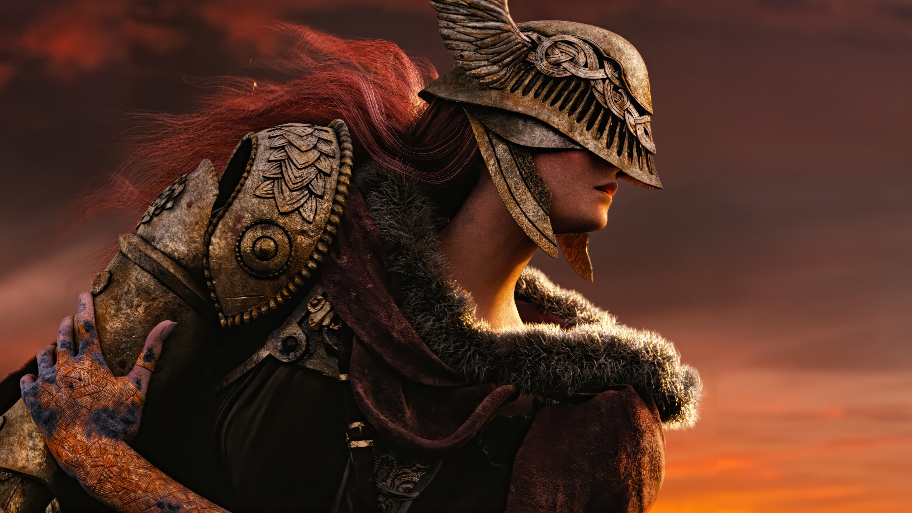 Malenia, Blade of Miquella from Elden Ring, featuring her signature golden armor and battle-ready stance.