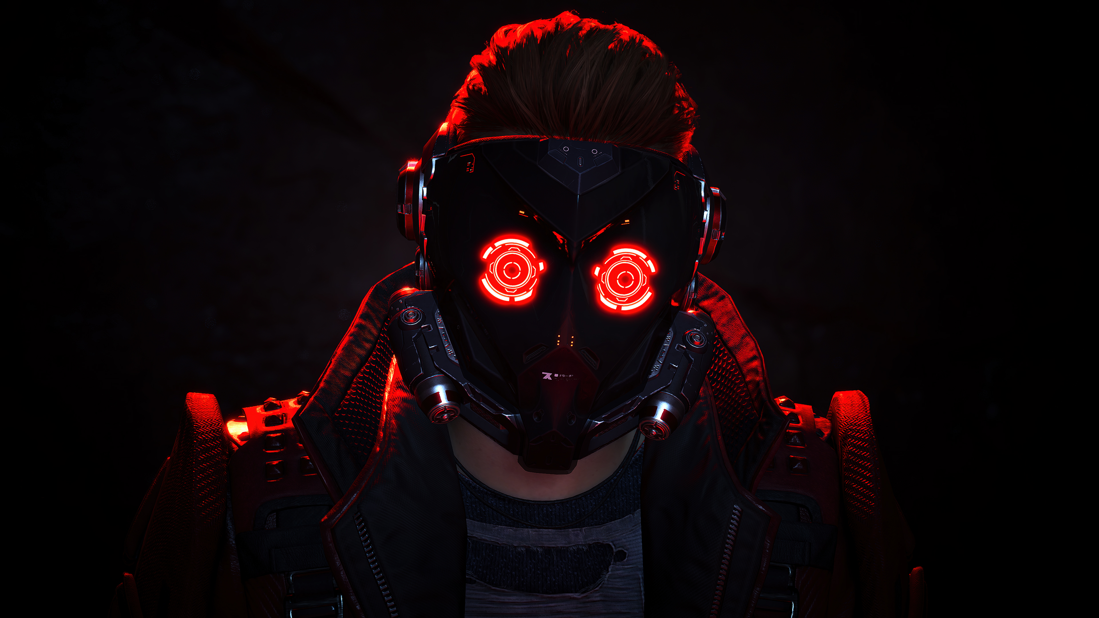 A cinematic close-up of Star-Lord from Marvel's Guardians of the Galaxy against a dark, moody background.
