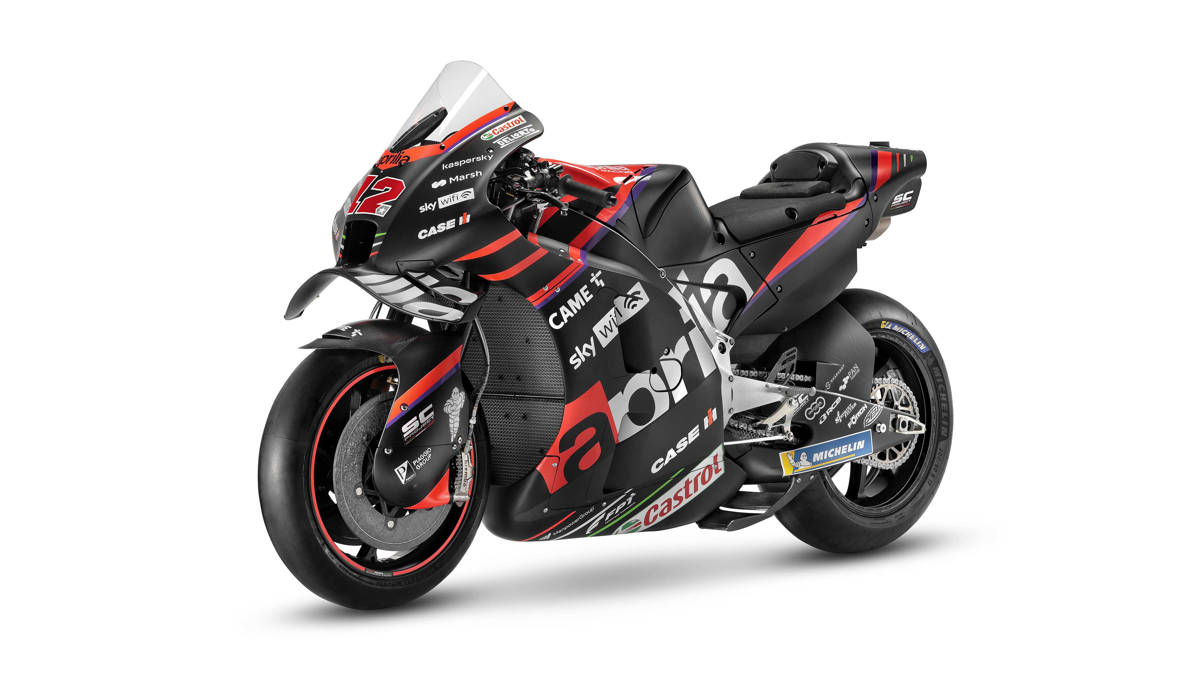 2022 Aprilia RS-GP MotoGP racing motorcycle isolated on a white background