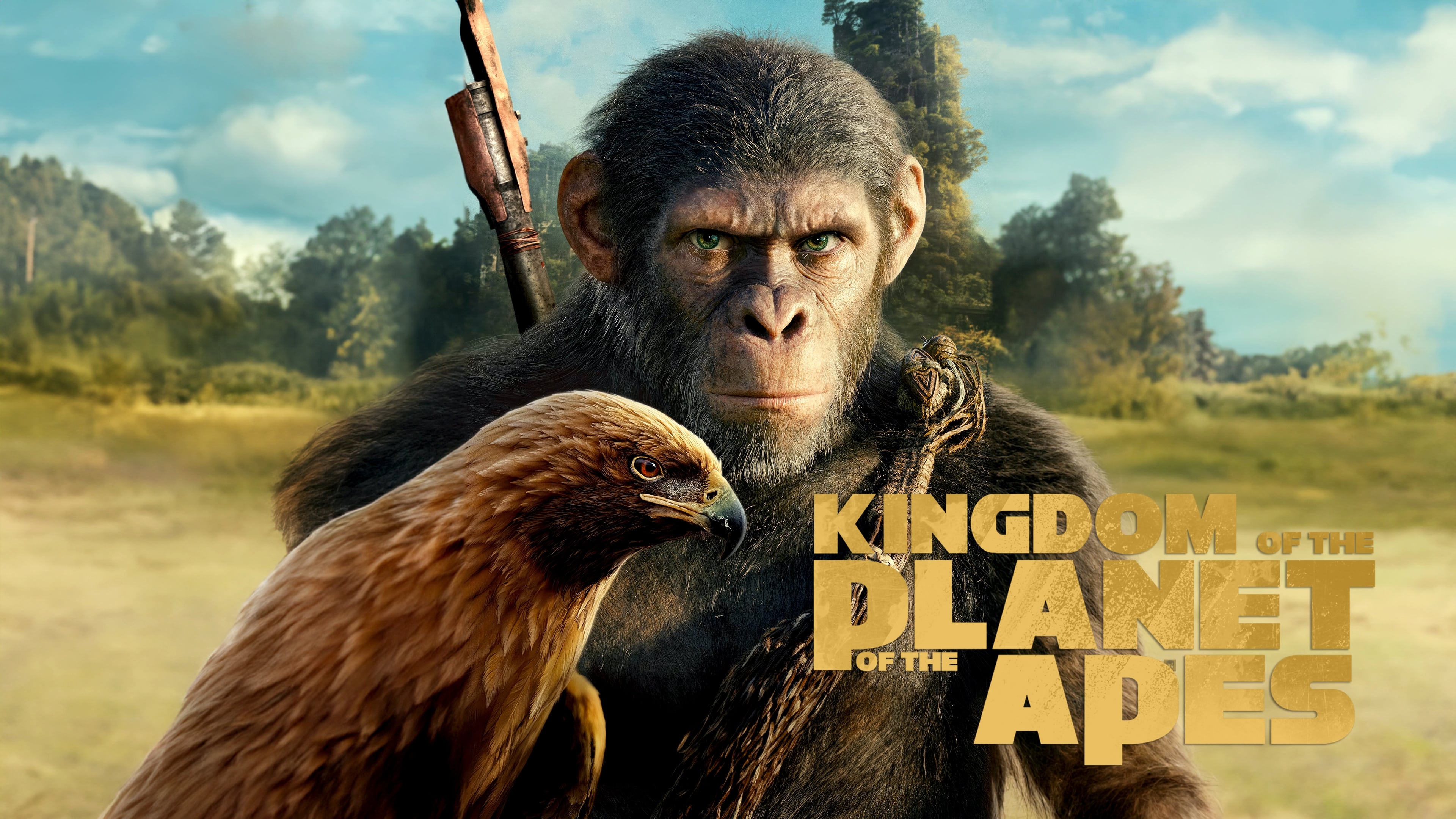 Cinematic movie poster featuring Noa from Kingdom of the Planet of the Apes