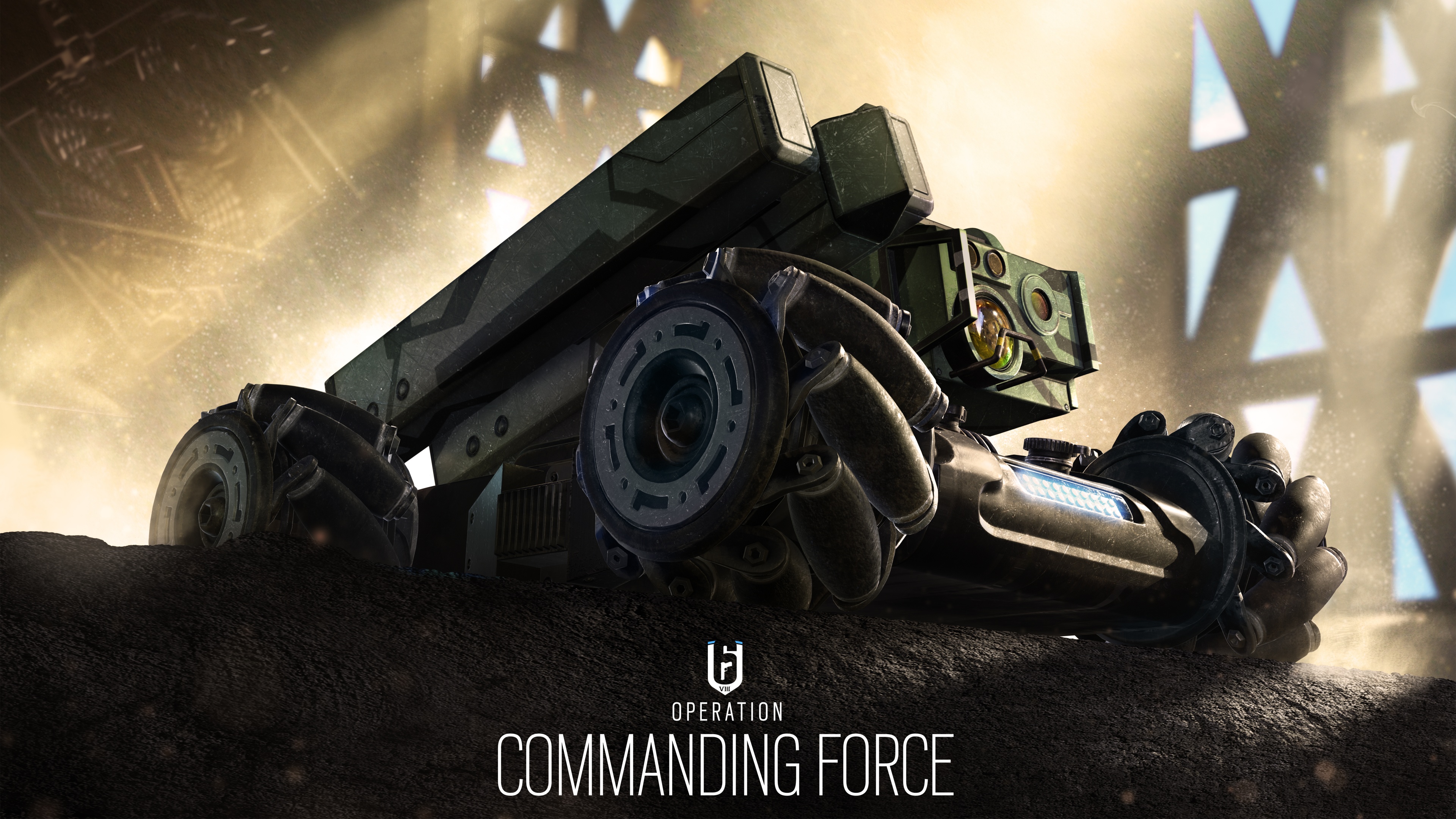 A highly detailed tactical soldier from Rainbow Six Siege equipped with modern combat gear and weaponry.