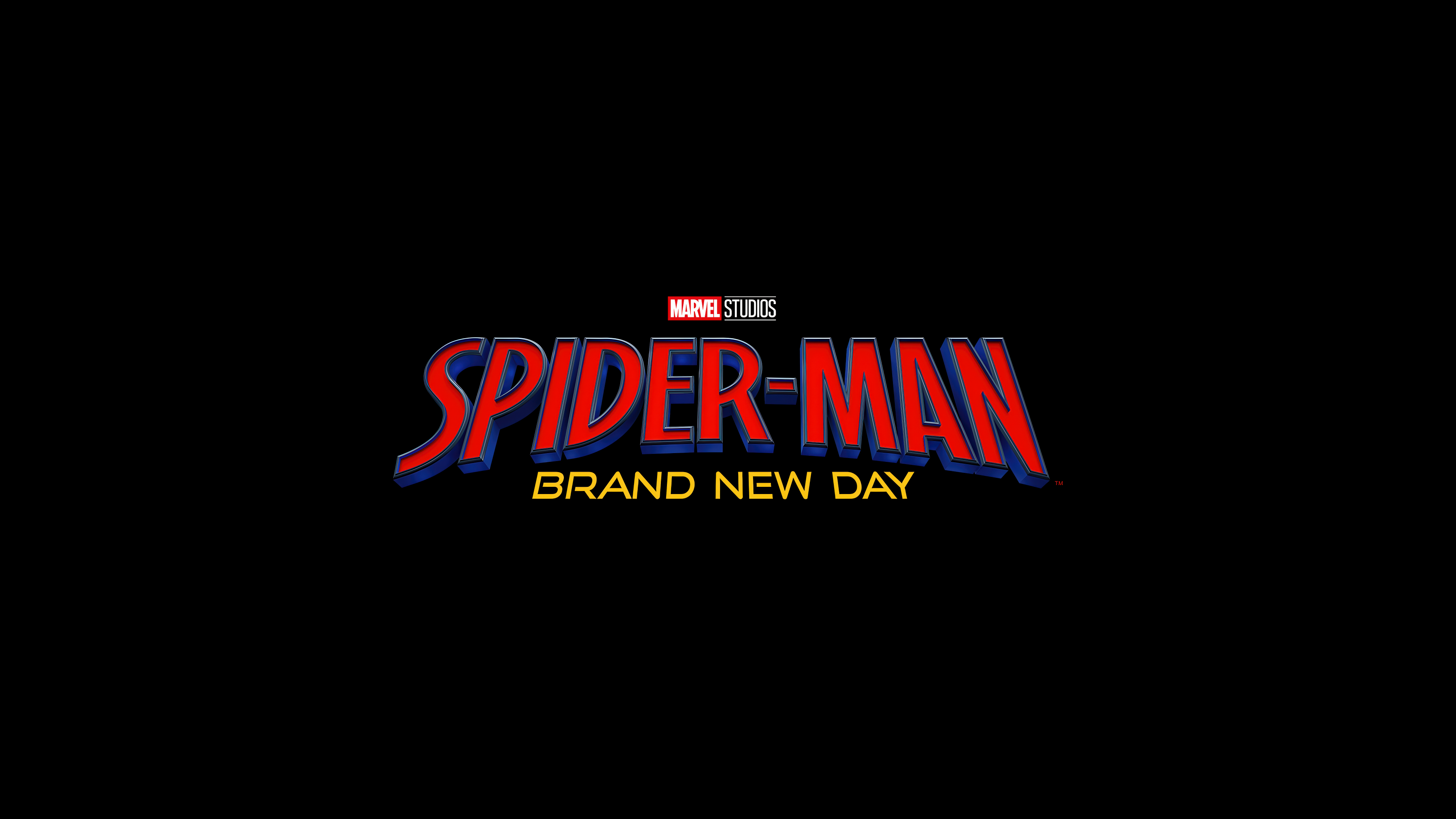 The Spider-Man: Brand New Day logo featuring Spider-Man from Marvel Comics on a black background.