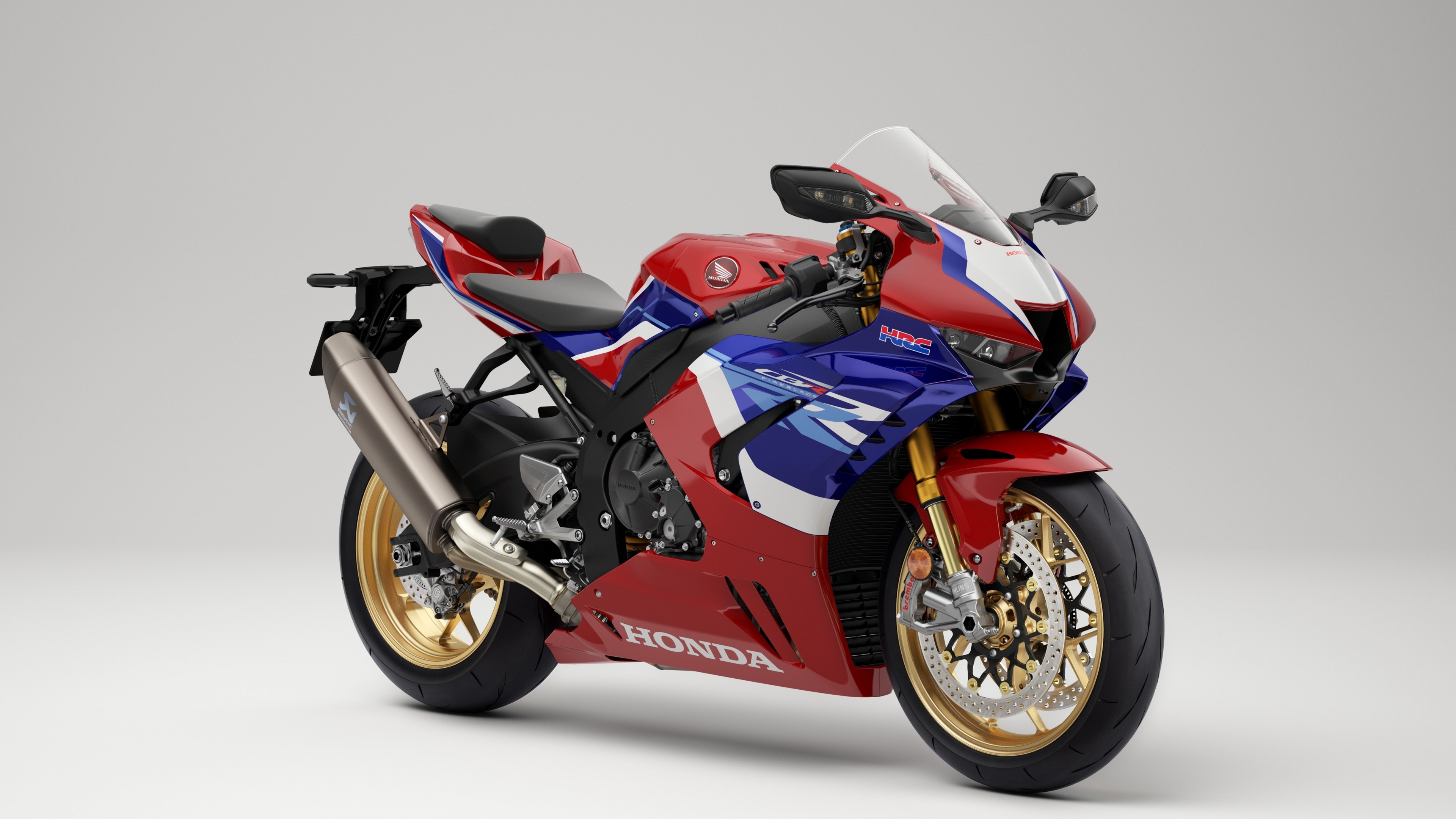 A detailed view of a 2022 Honda CBR1000RR-R Fireblade SP sports motorcycle.