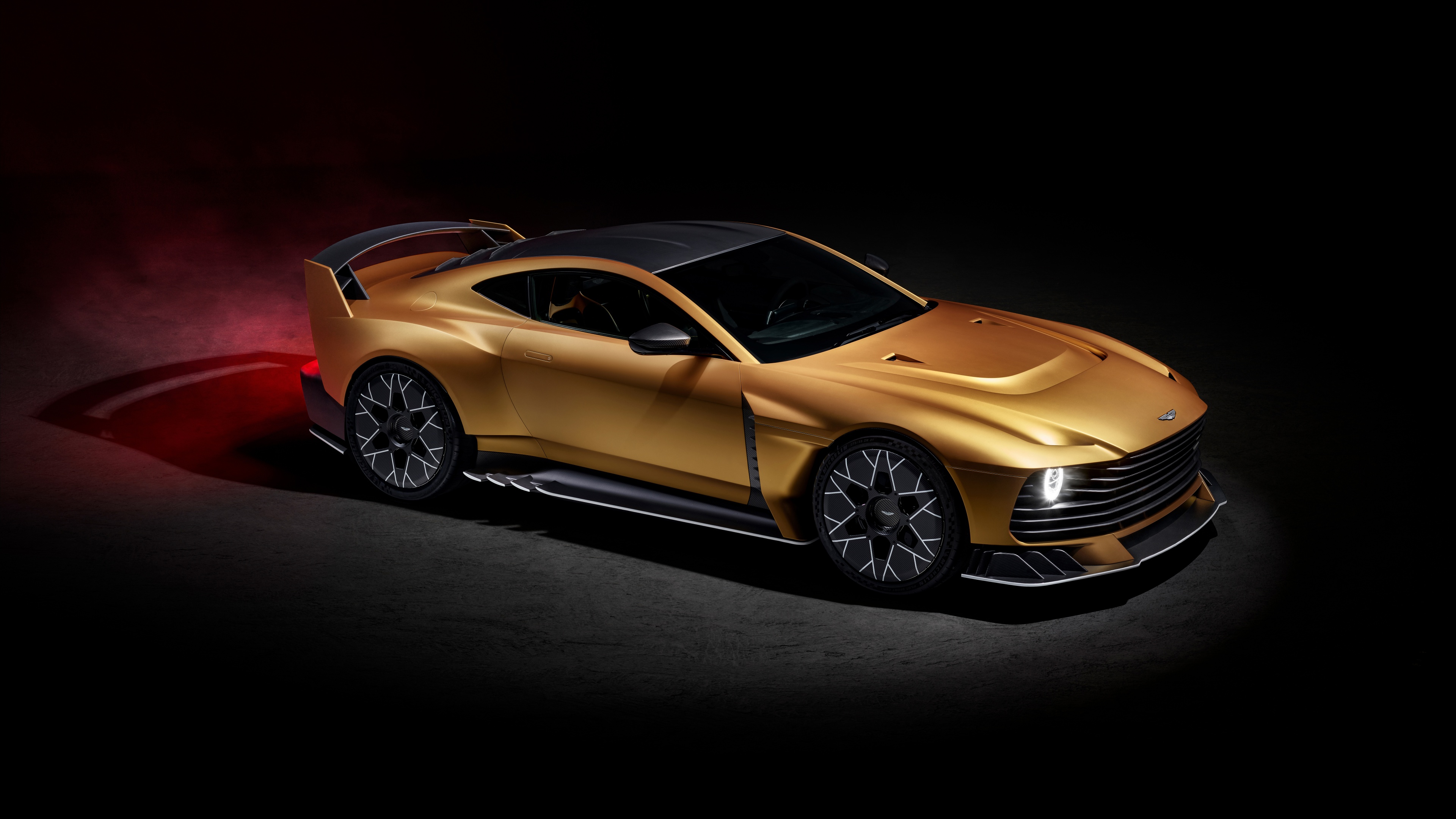 A high-resolution, detailed view of the 2024 Aston Martin Valiant luxury sports car featuring sleek aerodynamic design.