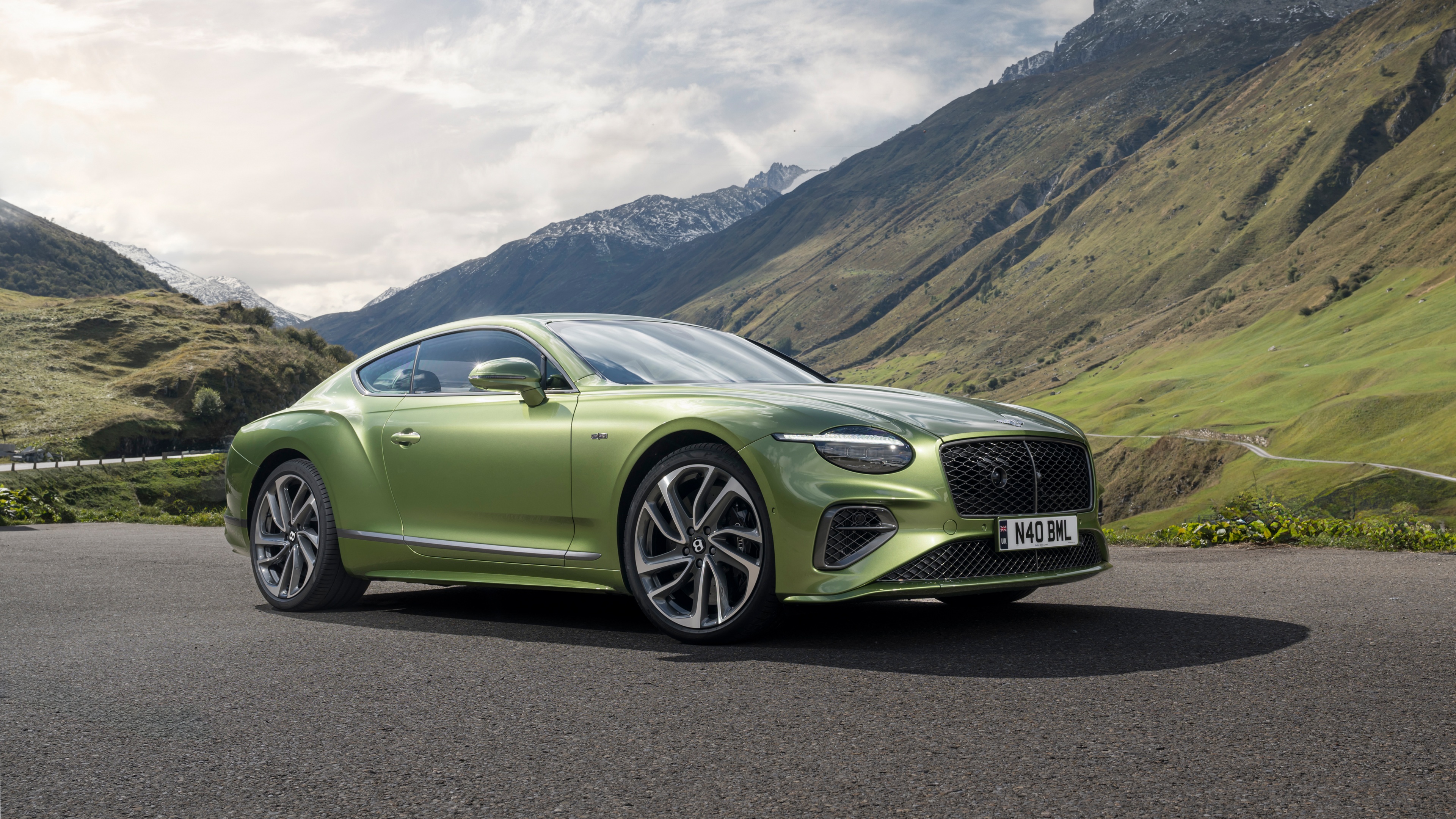 A detailed, high-quality view of the 2024 Bentley Continental GT Speed First Edition luxury automobile.