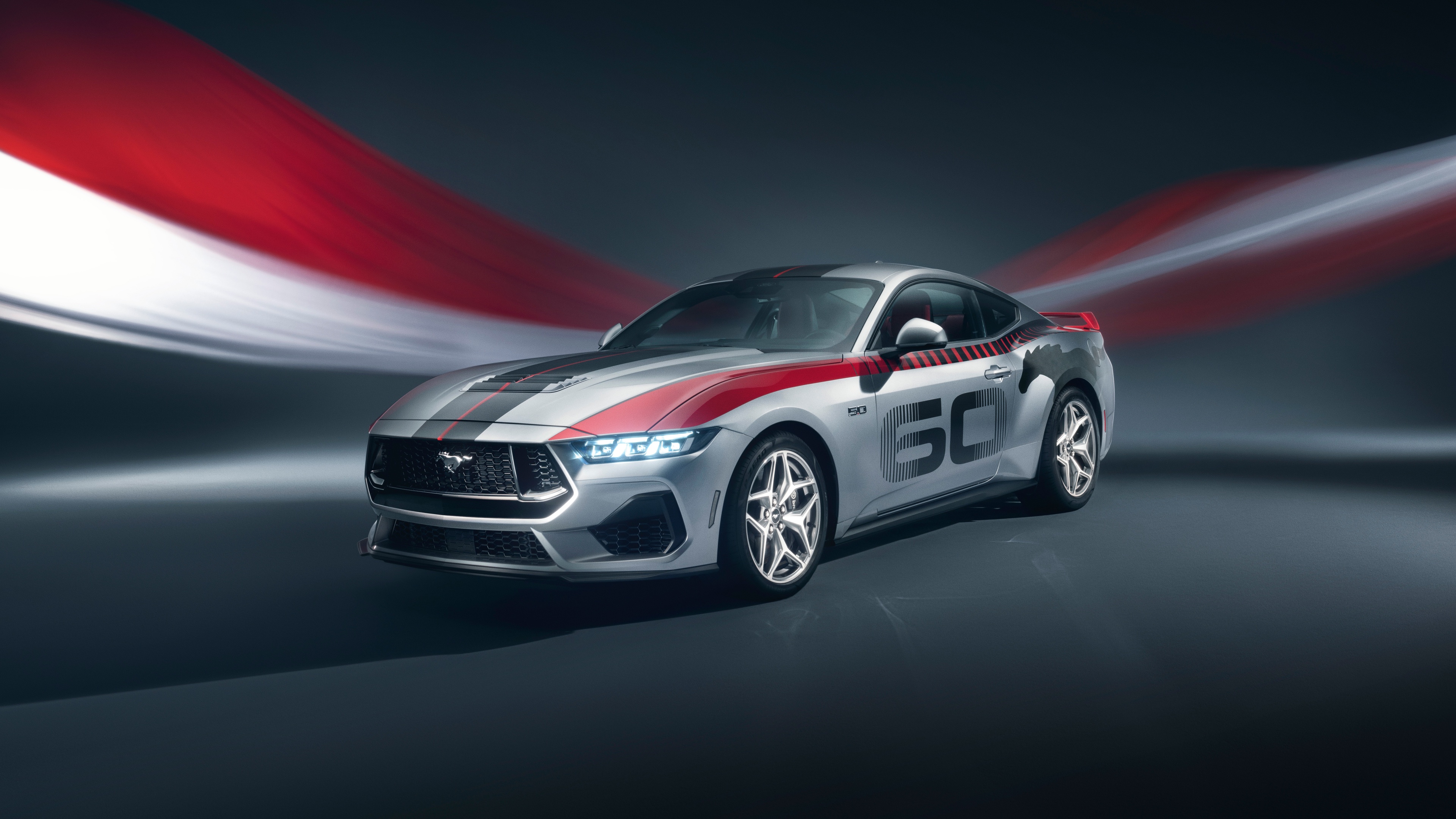 A sleek and modern 2024 Ford Mustang GT performance car in high definition.