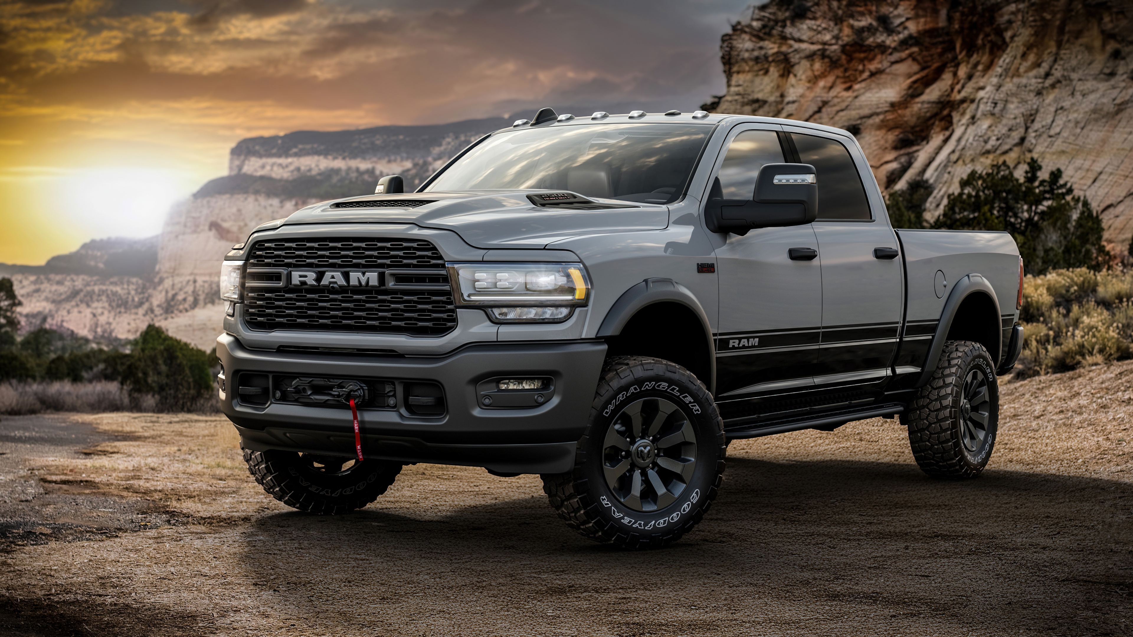 A high-resolution shot of a 2024 Ram 2500 heavy-duty pickup truck.