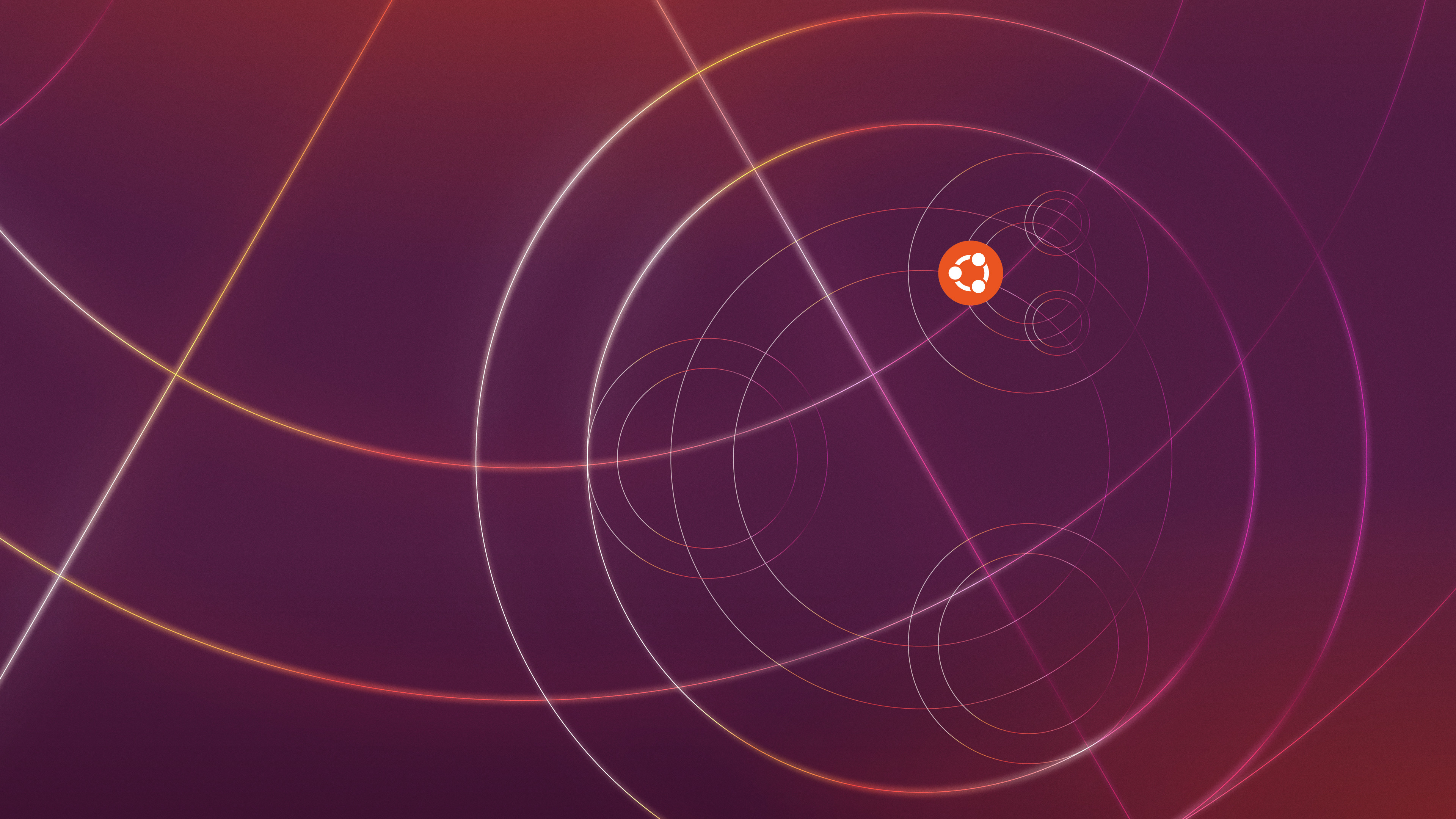 Abstract purple background with glowing neon lines and circular light patterns.
