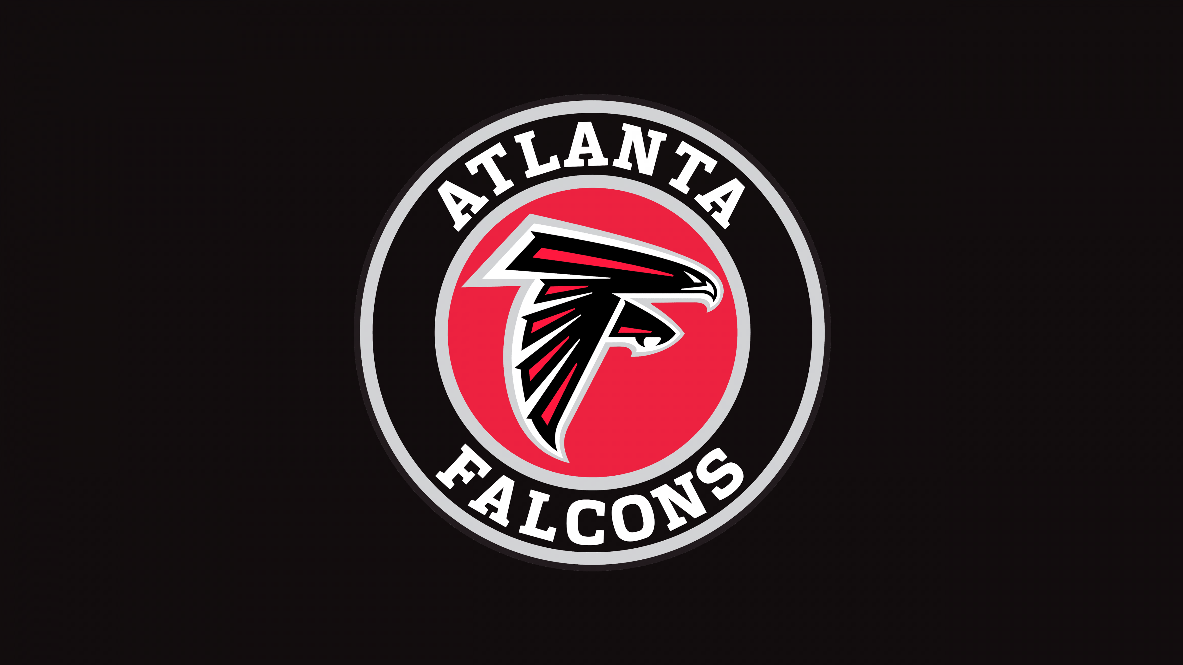 Atlanta Falcons NFL team logo emblem on a dark background.