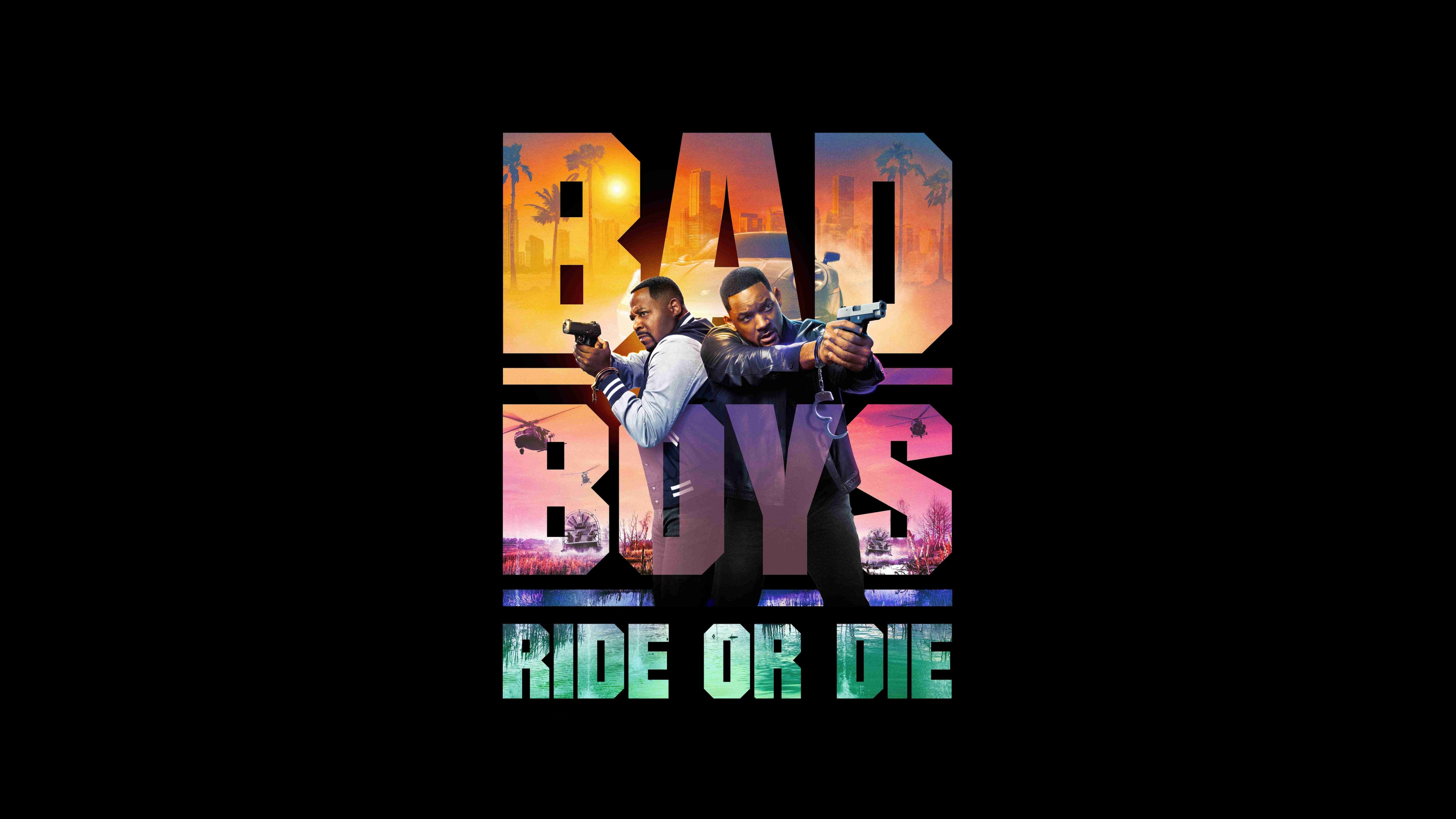 High-resolution movie poster for Bad Boys: Ride or Die (2024) featuring Will Smith and Martin Lawrence.