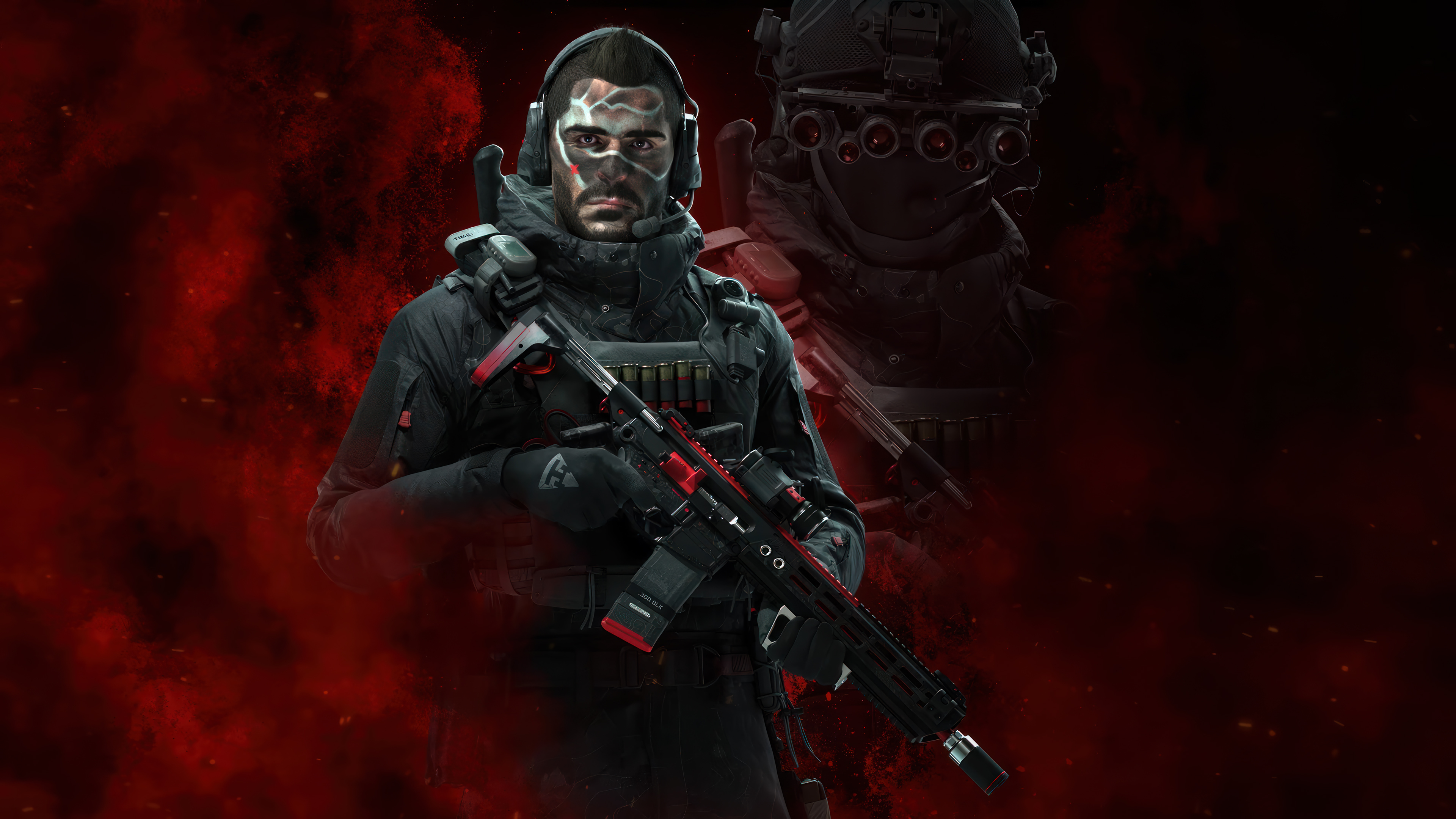 A tactical soldier from Call of Duty: Modern Warfare 3 wearing advanced combat gear and tactical weaponry.