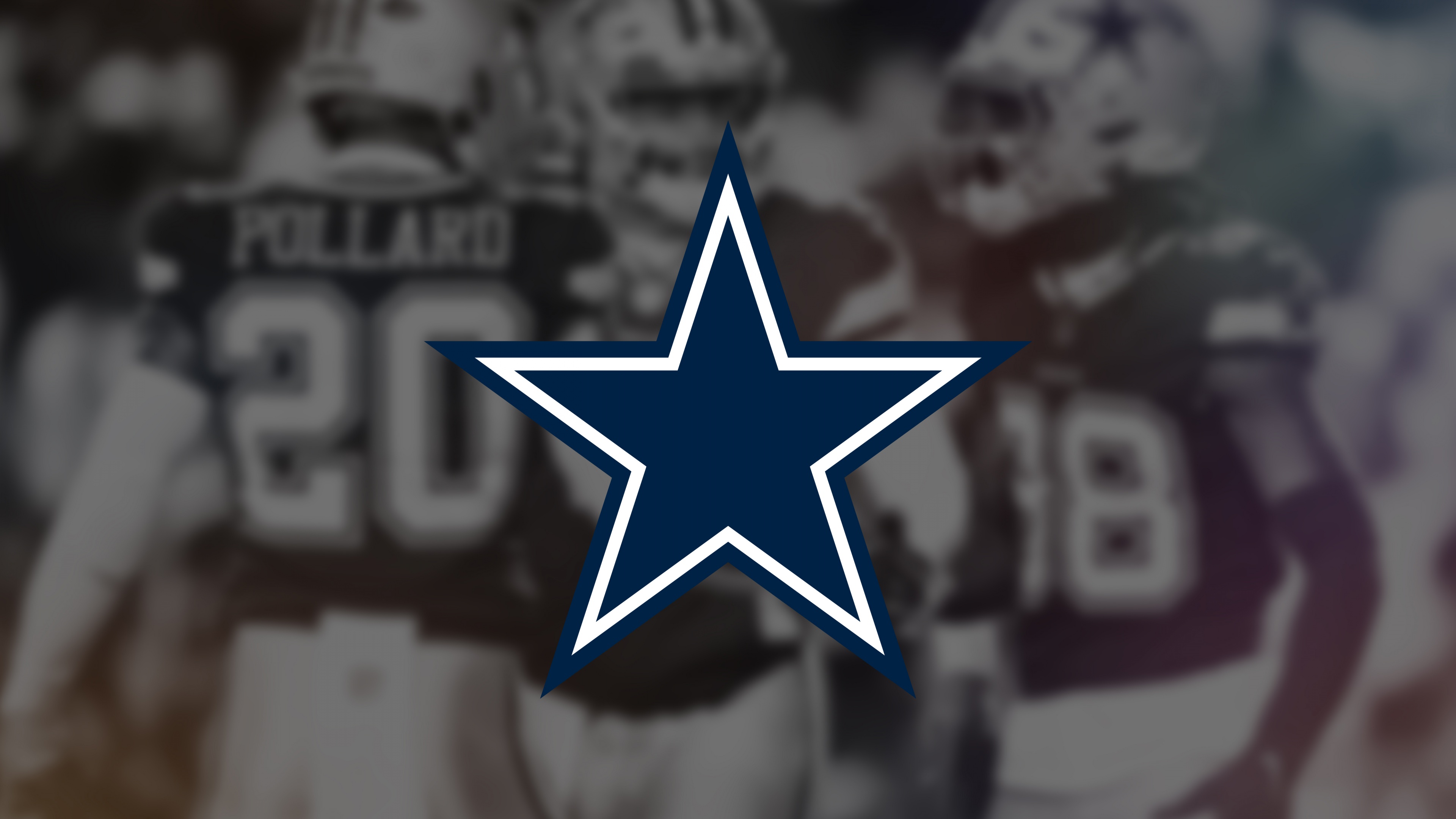 A professional depiction of the Dallas Cowboys American football team branding and colors.