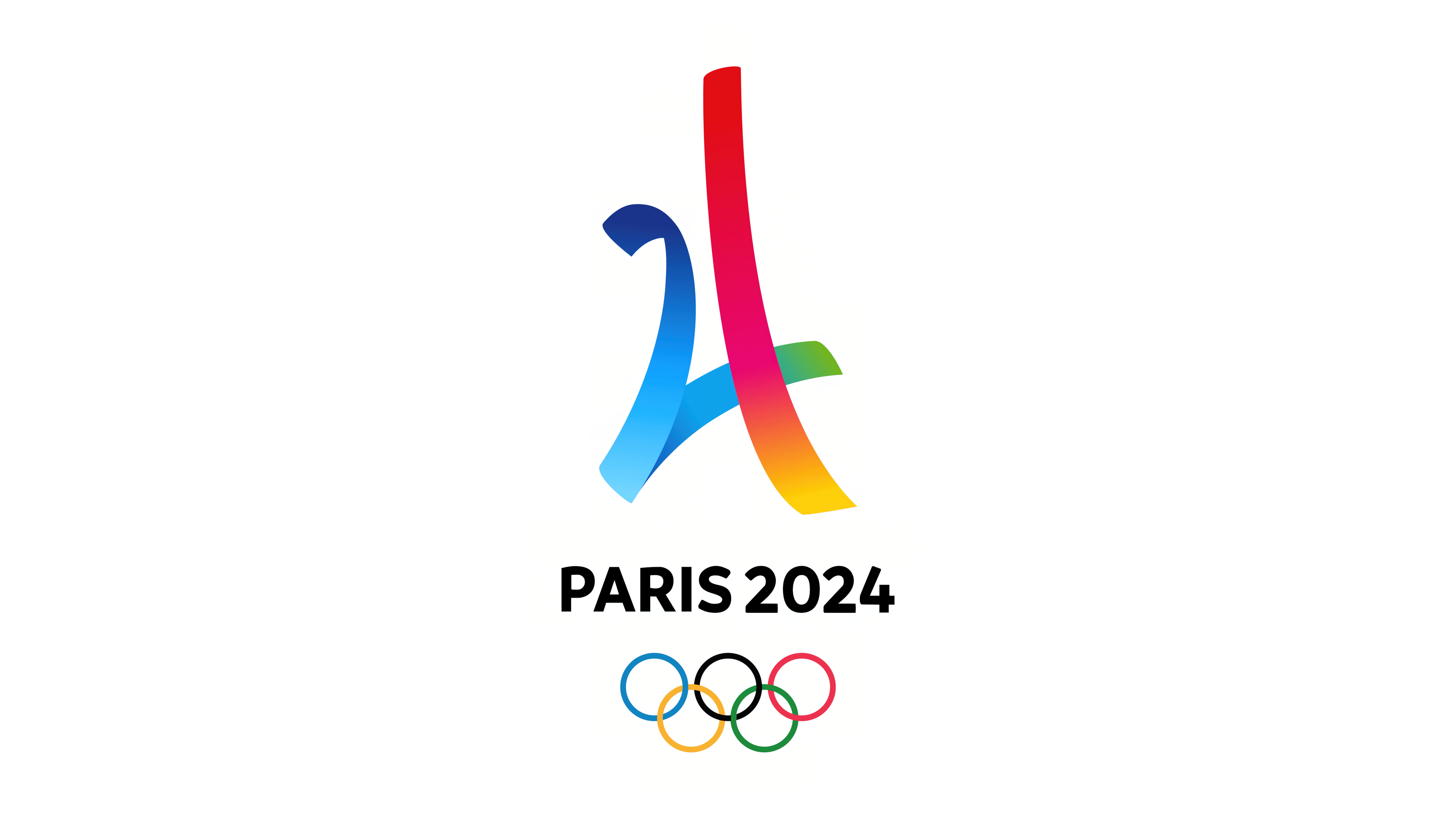 A high-resolution, cinematic view of the Paris 2024 Summer Olympics featuring iconic Parisian elements.
