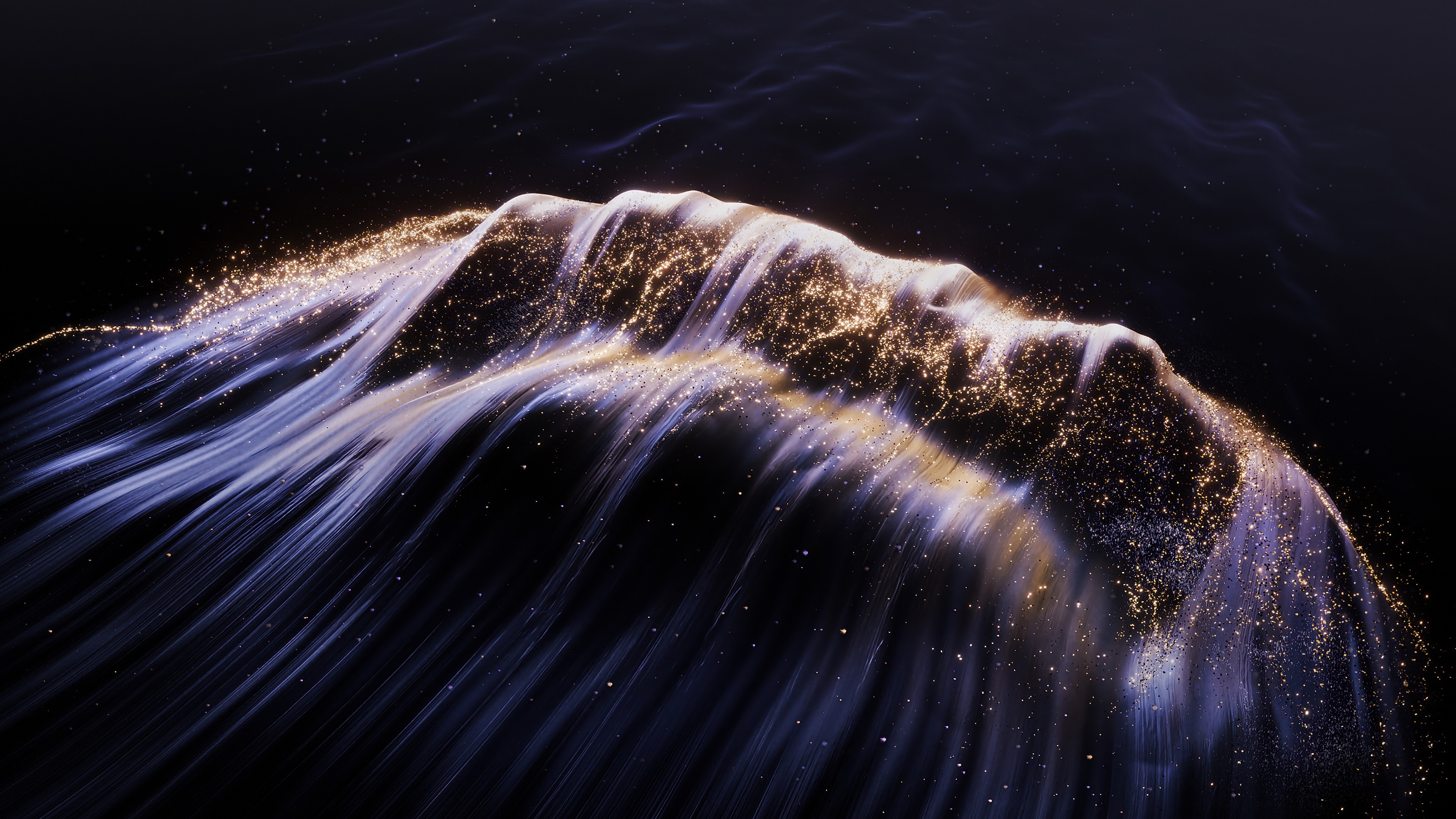 Abstract purple glitter and particles on a dark background texture