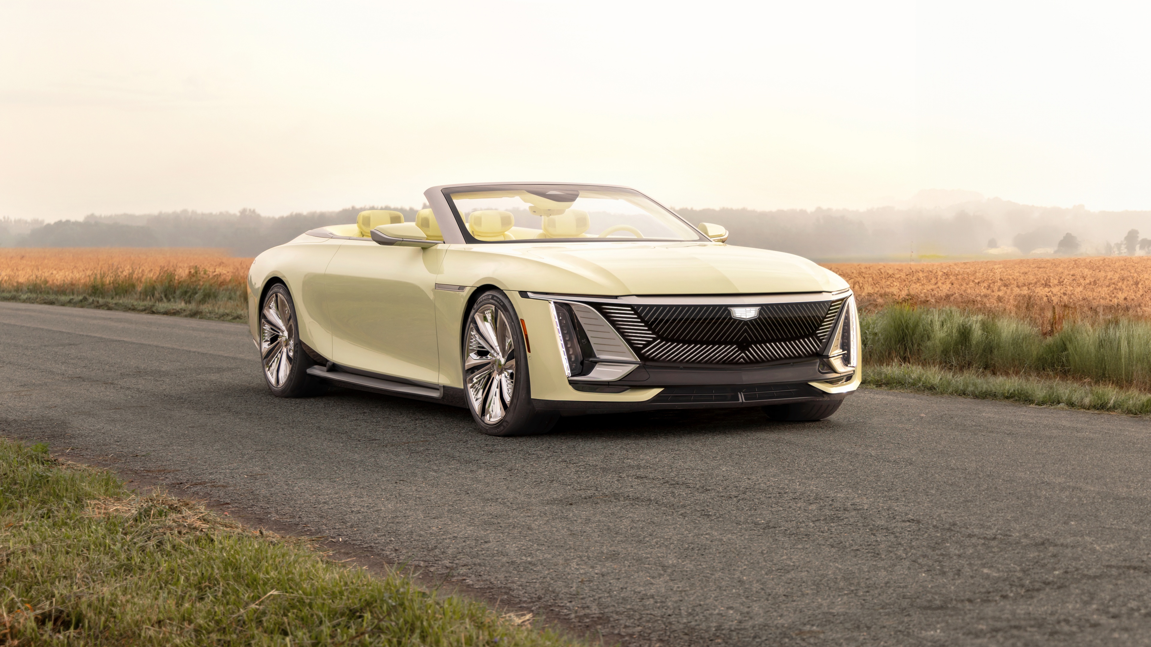 A sleek, futuristic concept car with aerodynamic bodywork and glowing light accents.