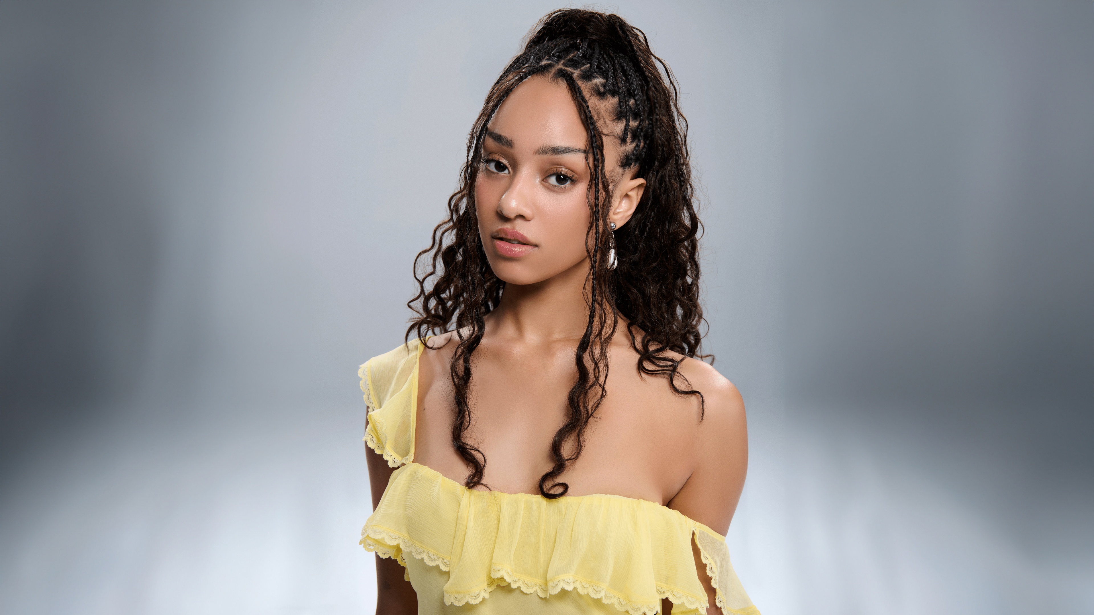 High-resolution portrait of pop singer Manon from the group KATSEYE.
