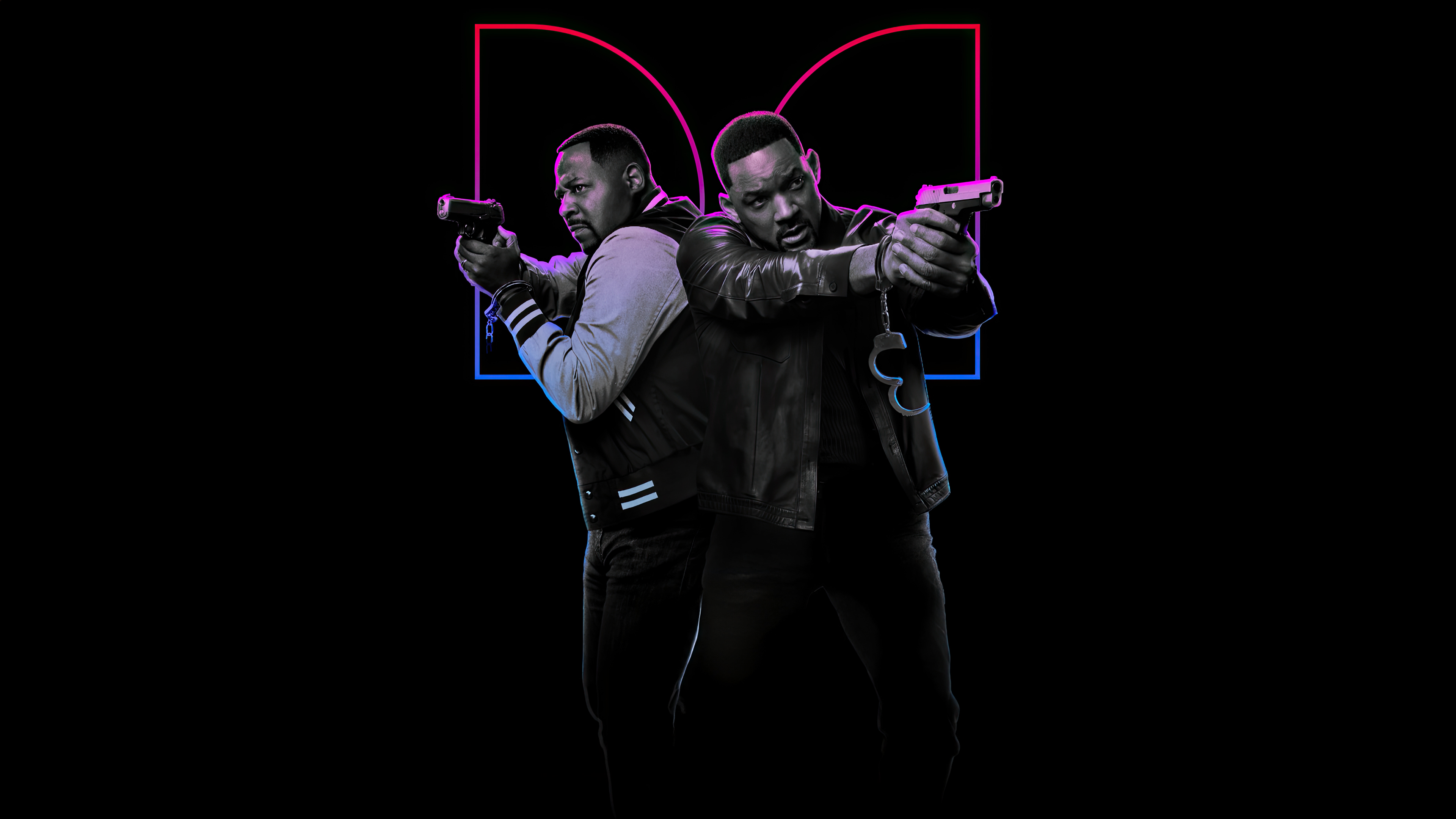 Will Smith as Mike Lowrey and Martin Lawrence as Marcus Burnett from Bad Boys: Ride or Die on a black AMOLED background