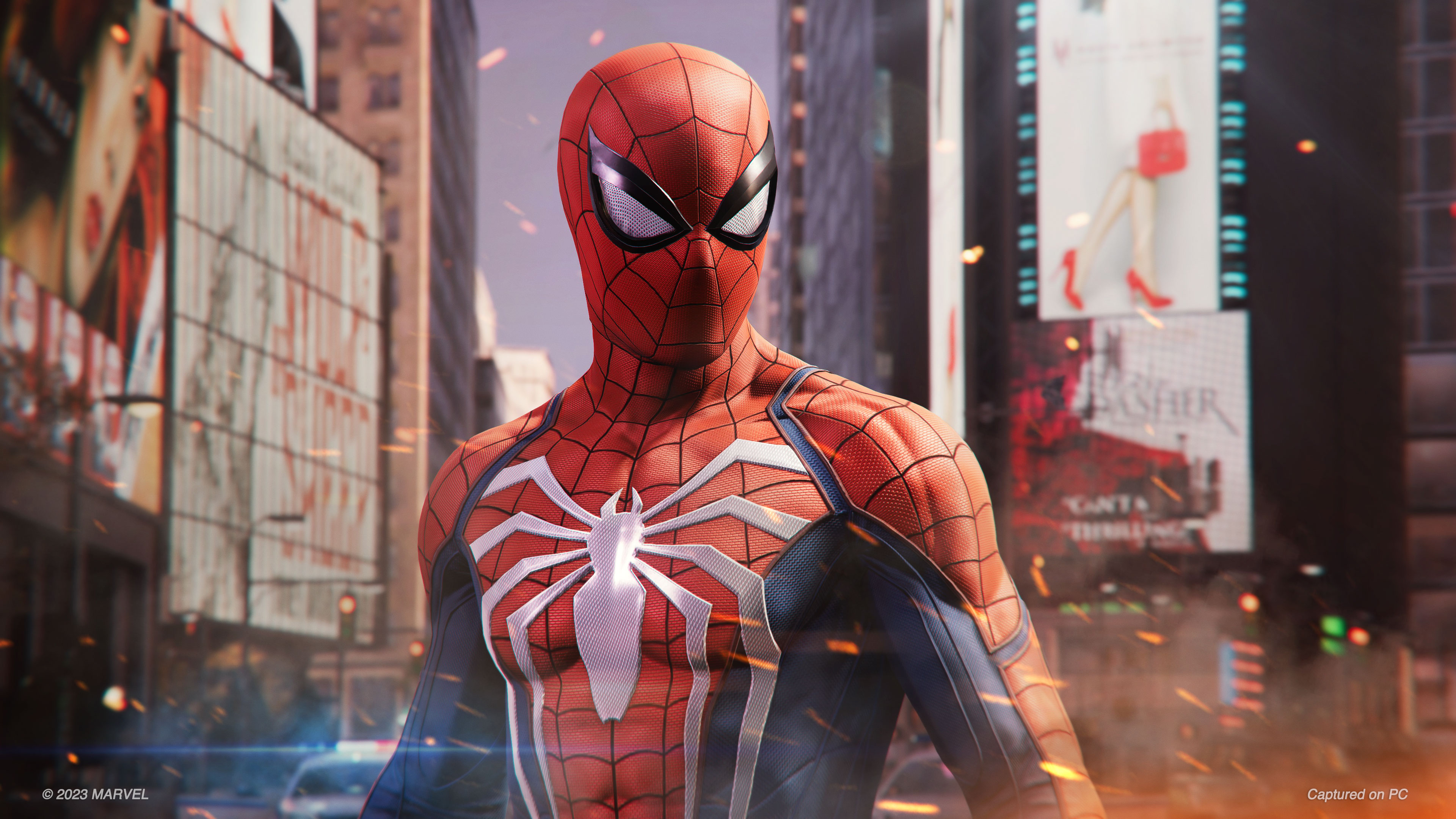 Spider-Man Peter Parker in the Advanced Suit from the video game Marvel's Spider-Man 2