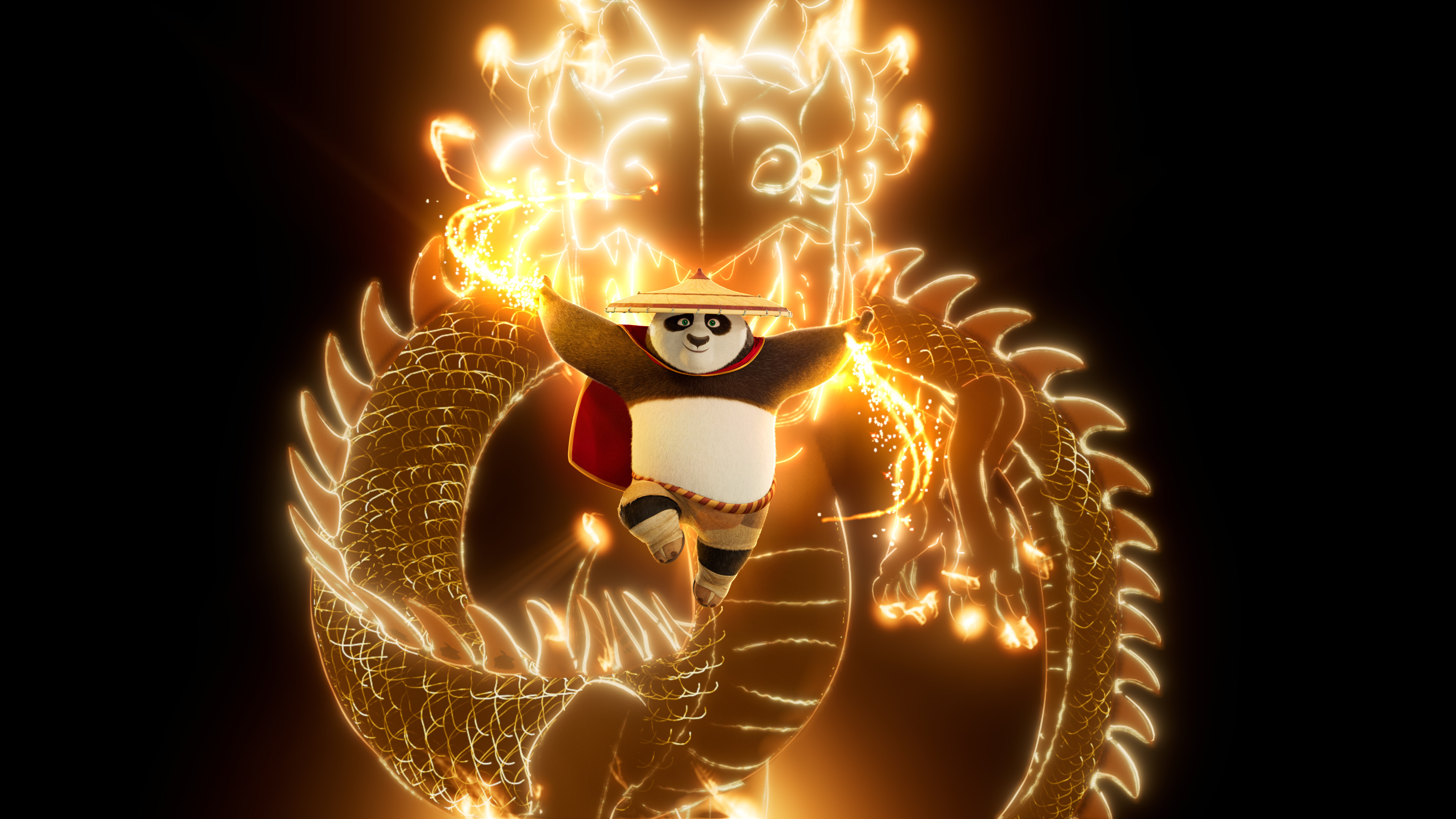 Po, the Dragon Warrior from the animated movie Kung Fu Panda 4.