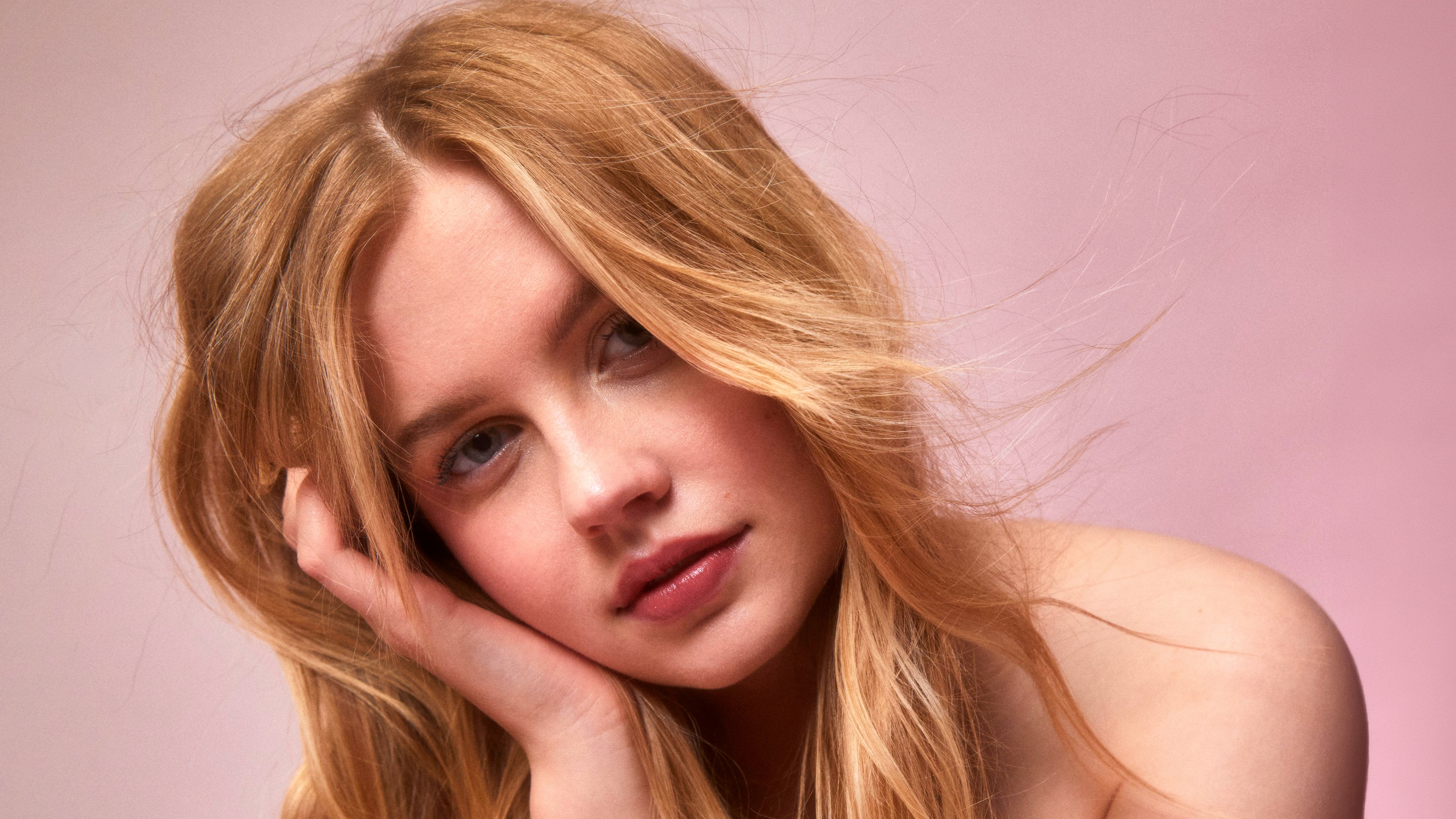 A detailed 5K close-up portrait of Australian actress Angourie Rice