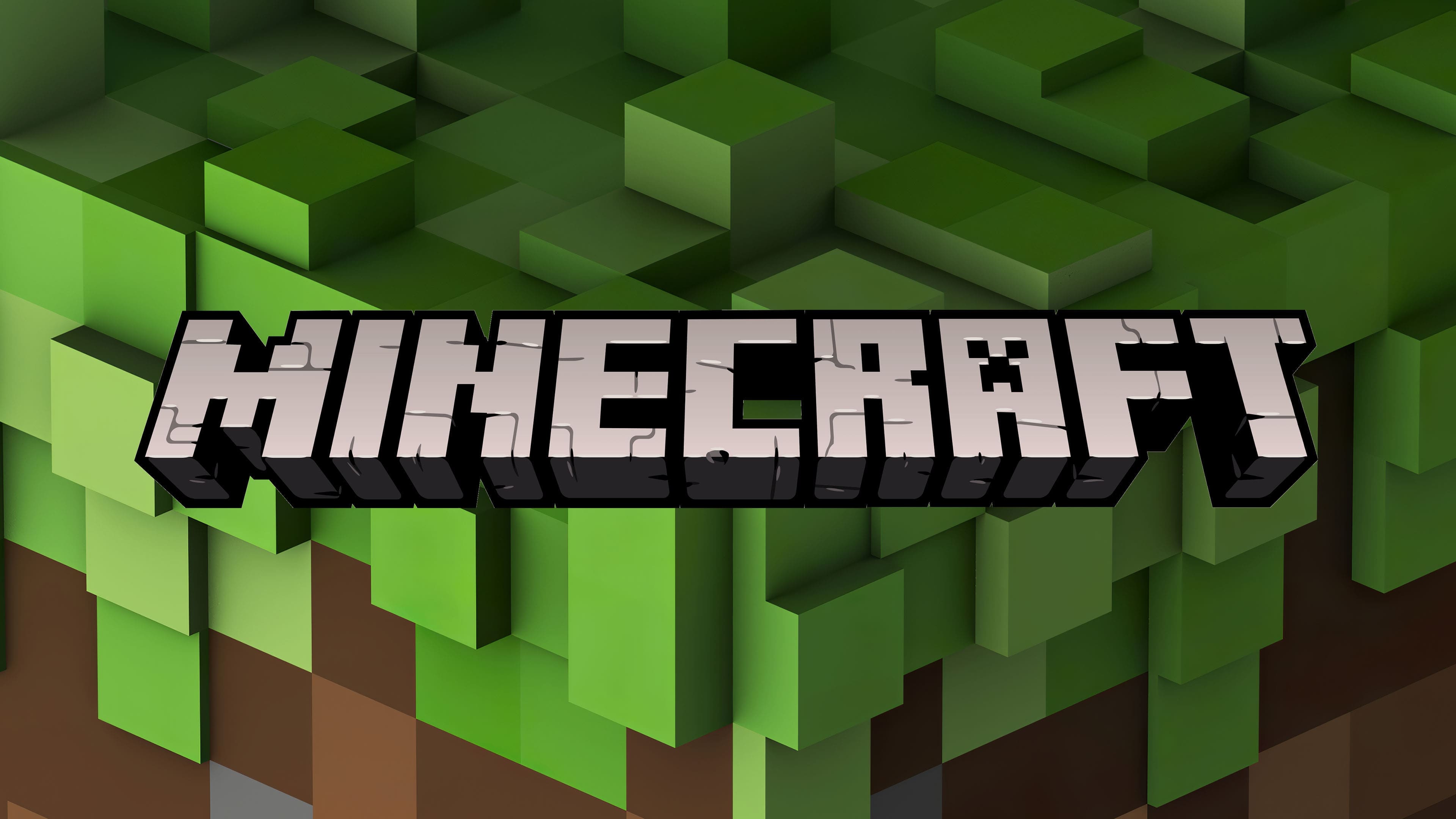The character Steve from Minecraft standing in a colorful blocky landscape.