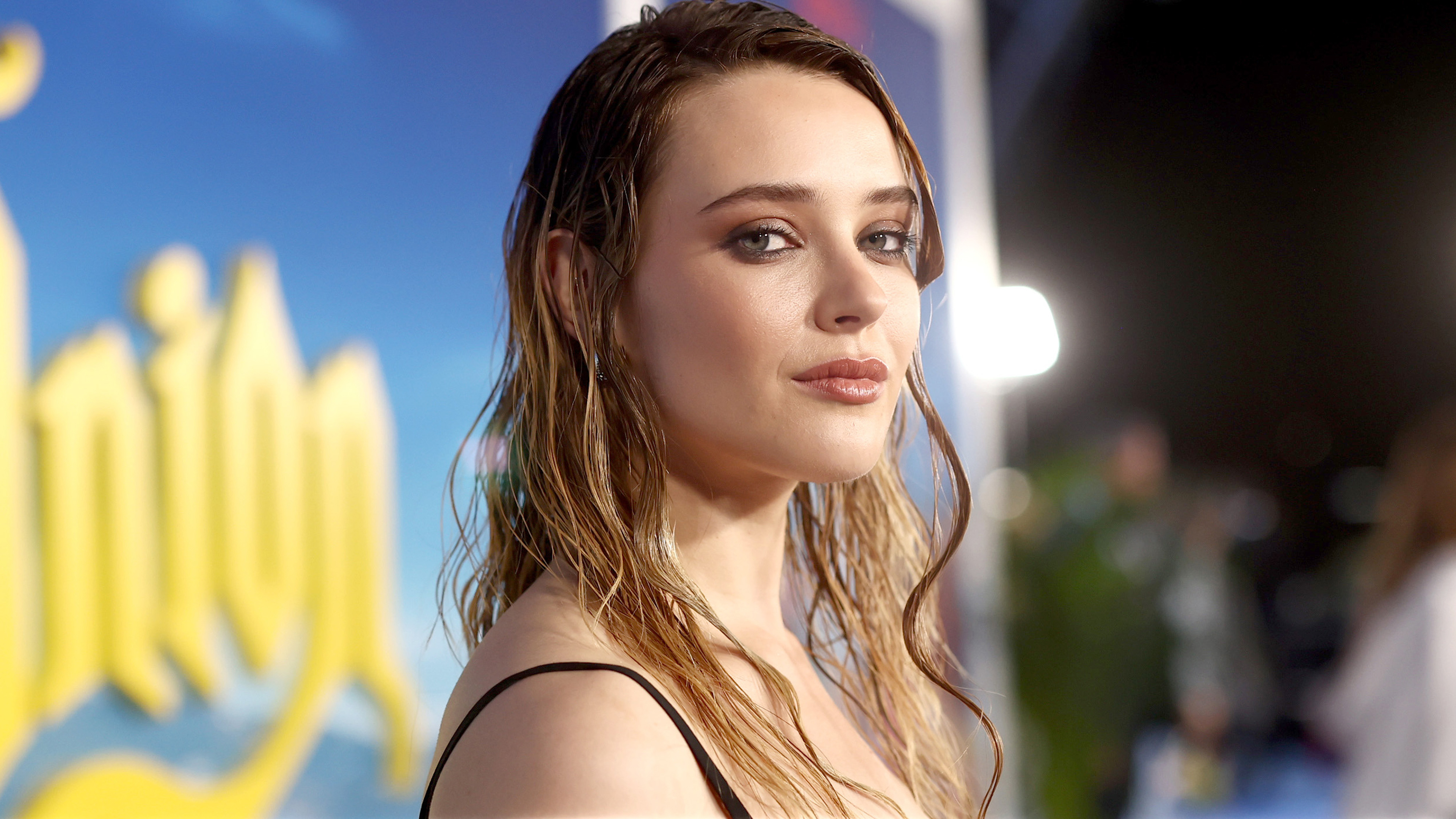 A beautiful close-up portrait of actress Katherine Langford with a graceful expression.