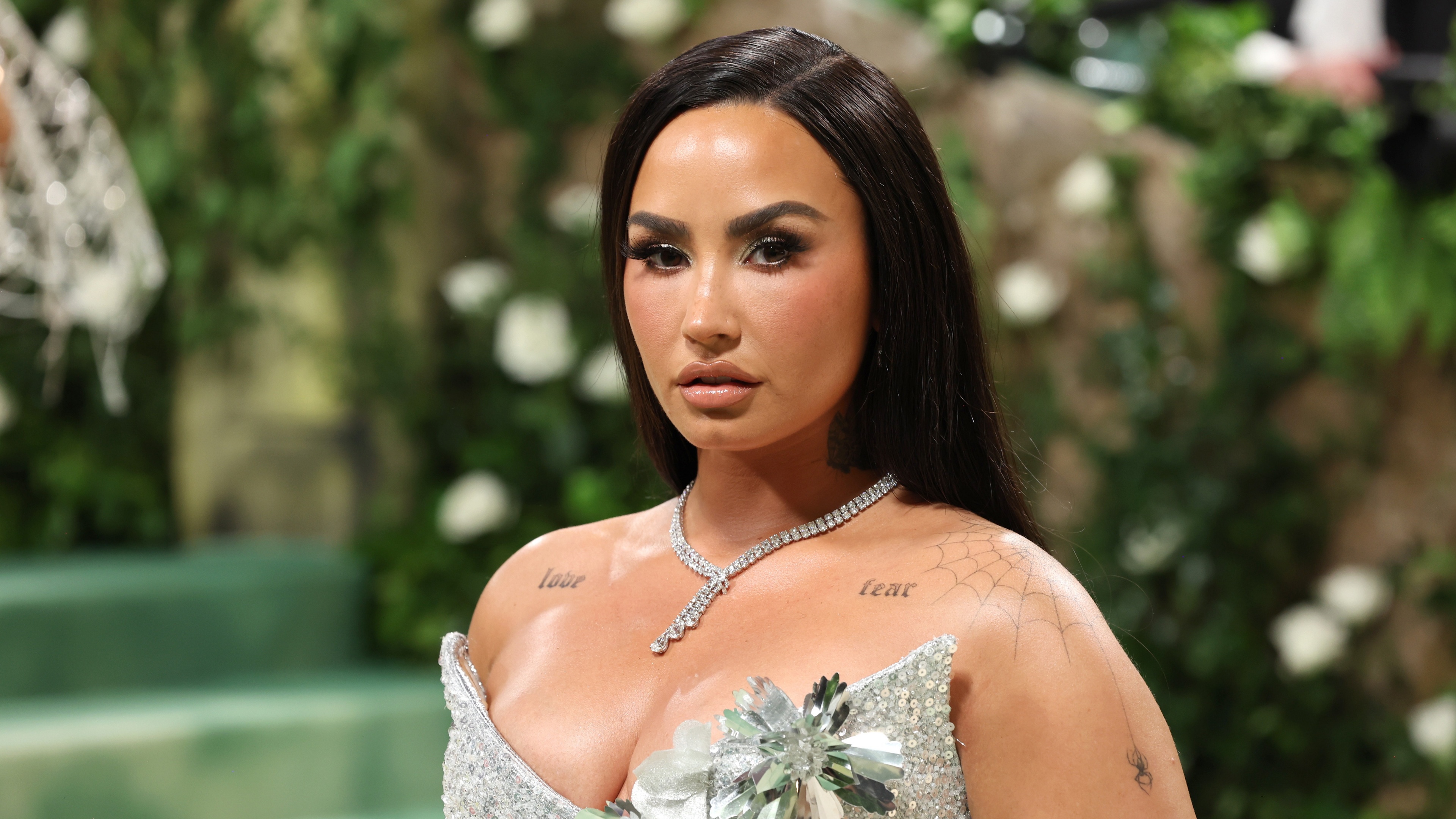 A high-quality, detailed portrait of American singer Demi Lovato.