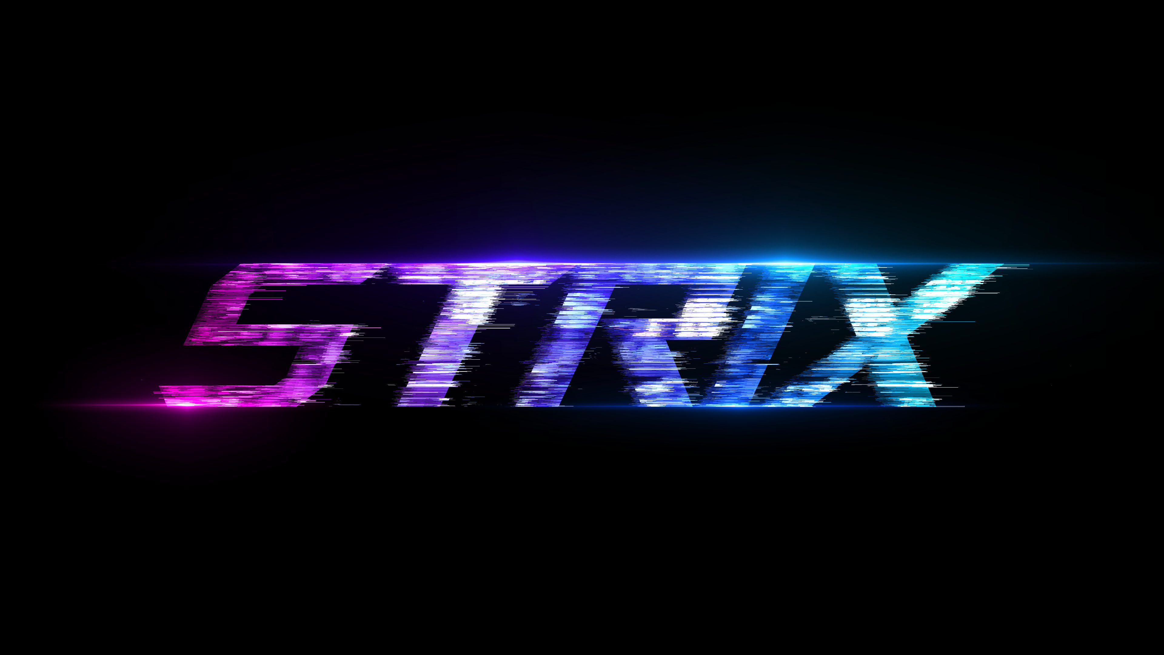 Colorful ASUS ROG Strix logo glowing against a black background.