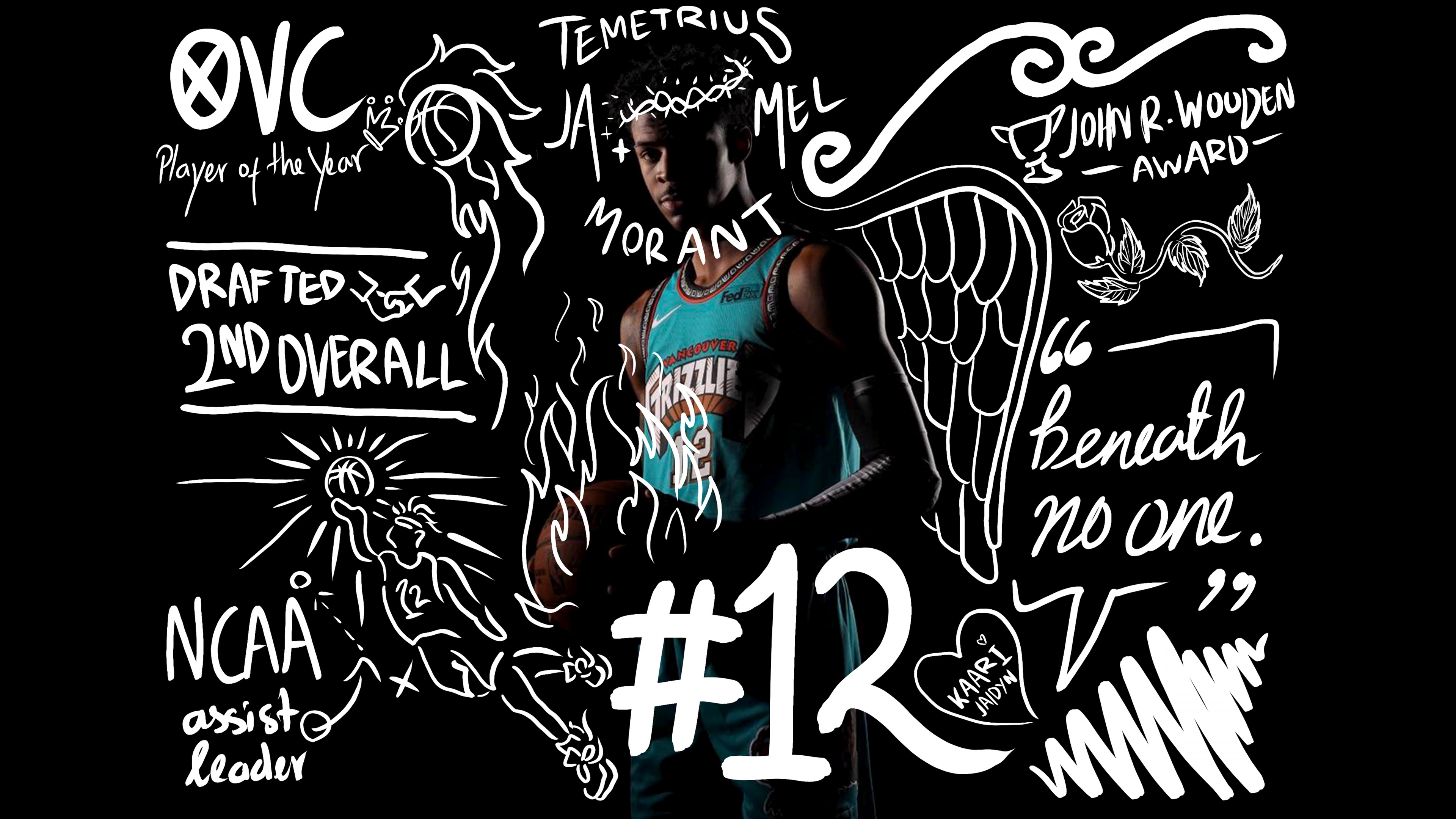 A high-resolution portrait of NBA player Ja Morant of the Memphis Grizzlies.