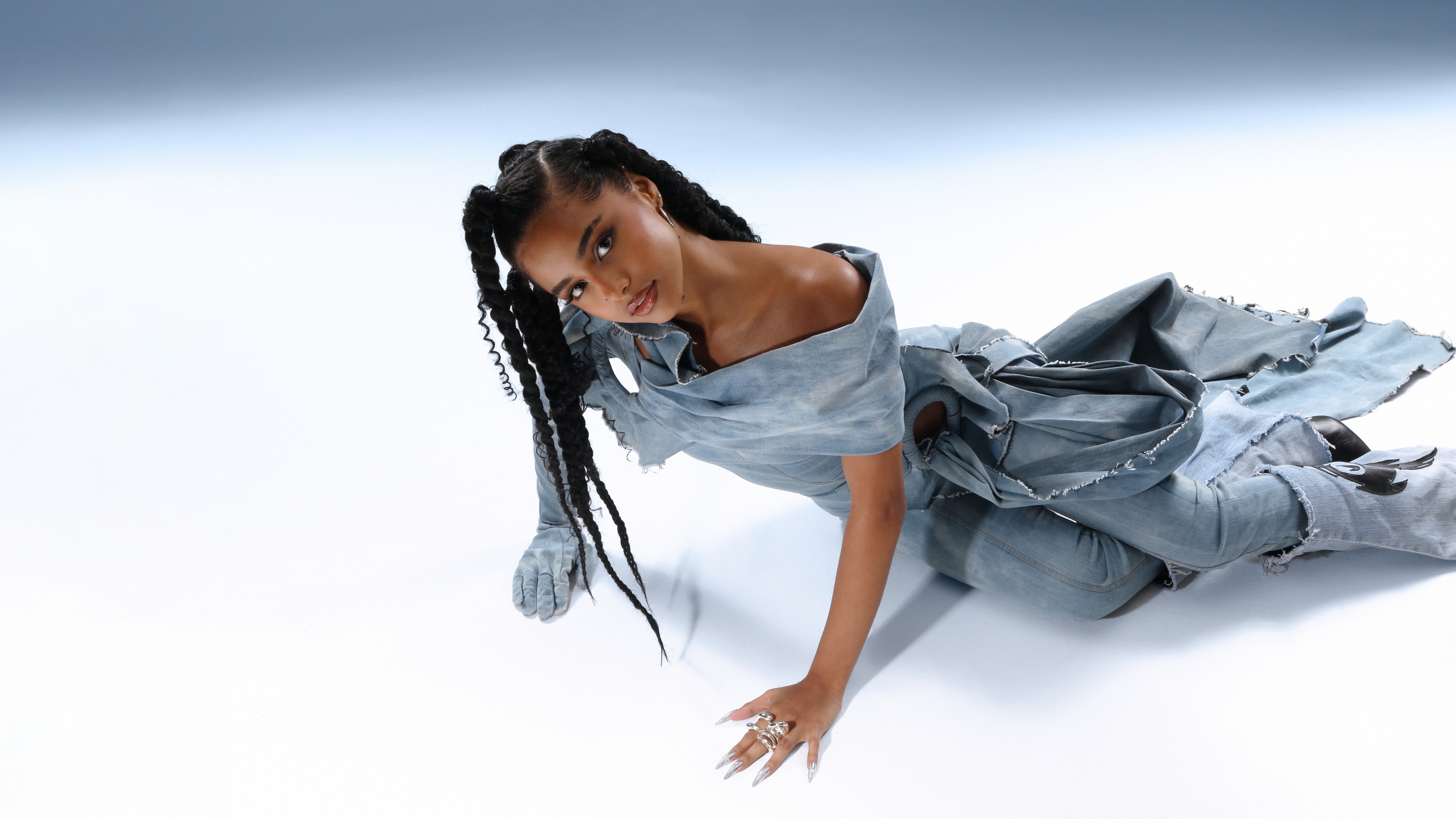 A high-definition 8K poster of the South African singer Tyla.